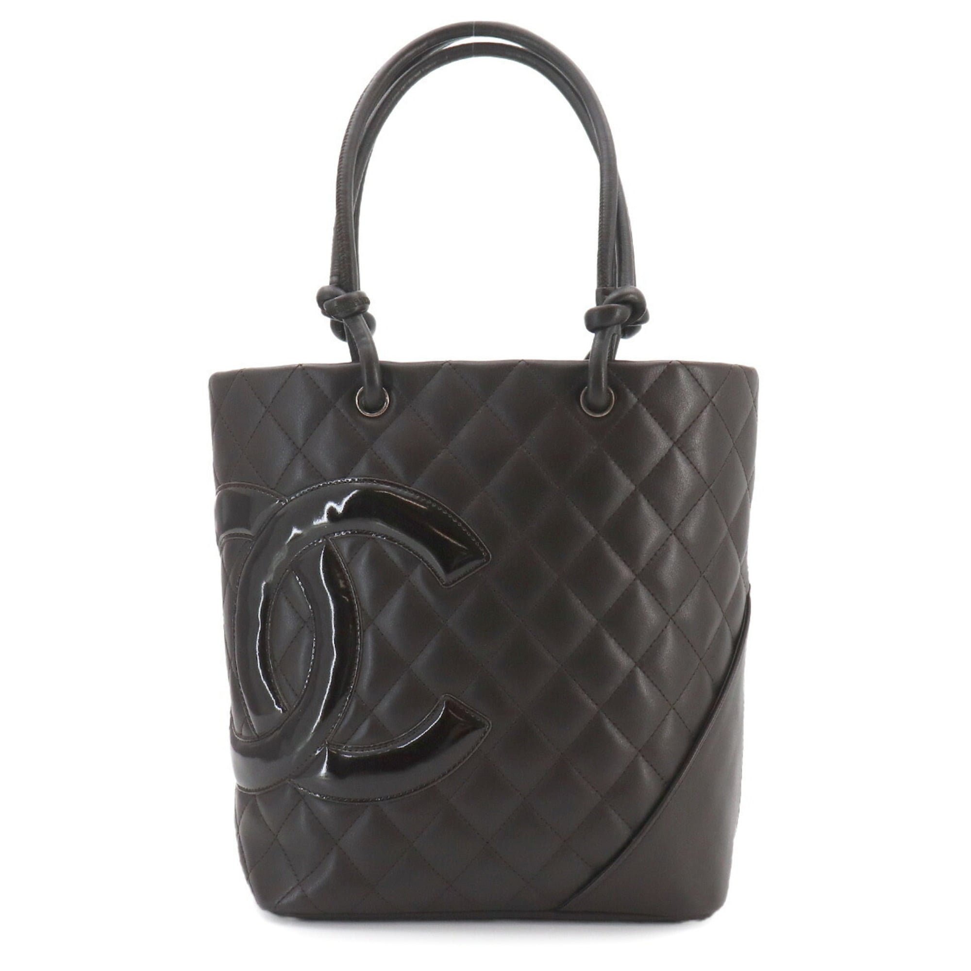 Chanel Brown Leather Handbag Tote Bag (Pre-Owned)