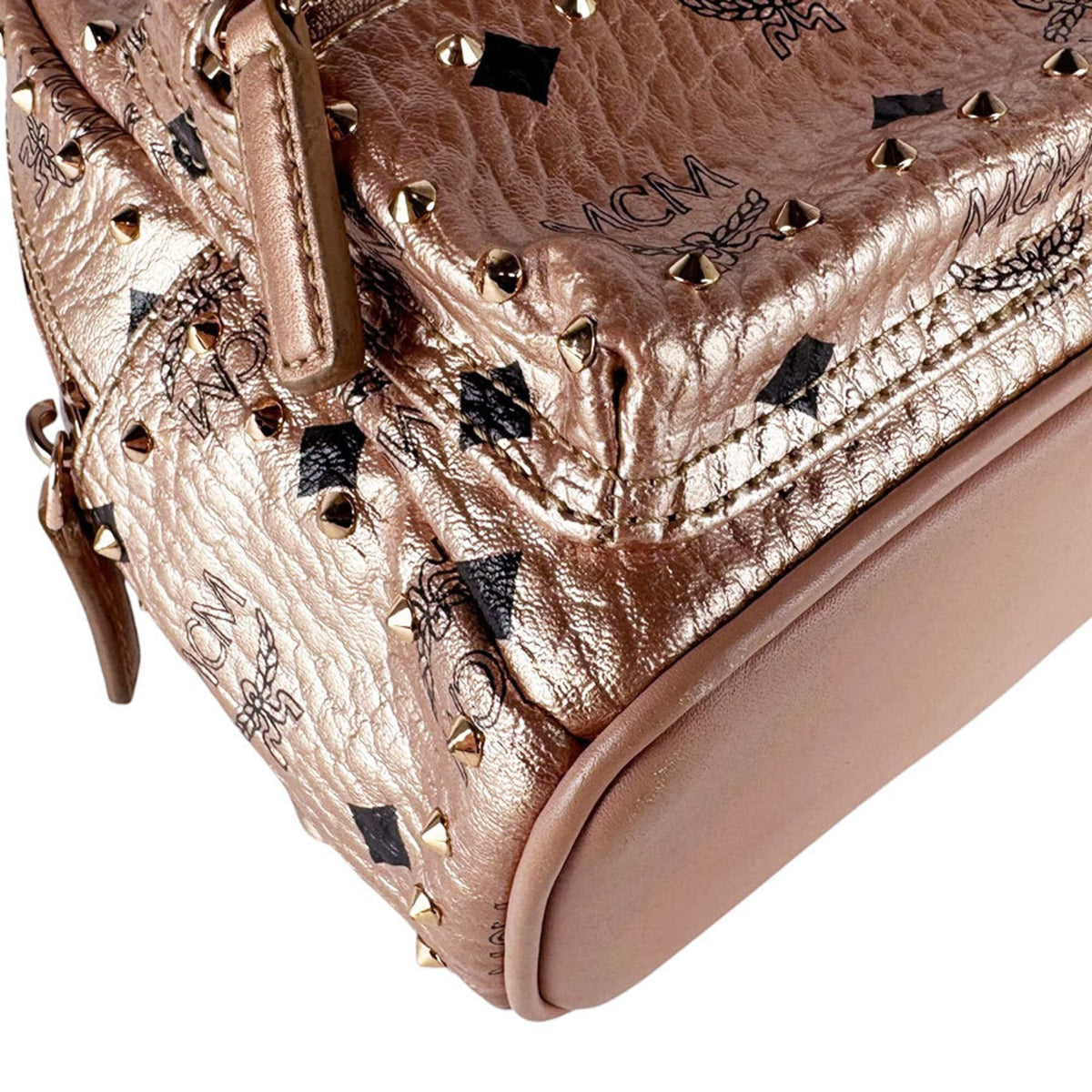 Mcm Pink Beige Leather Backpack (Pre-Owned)