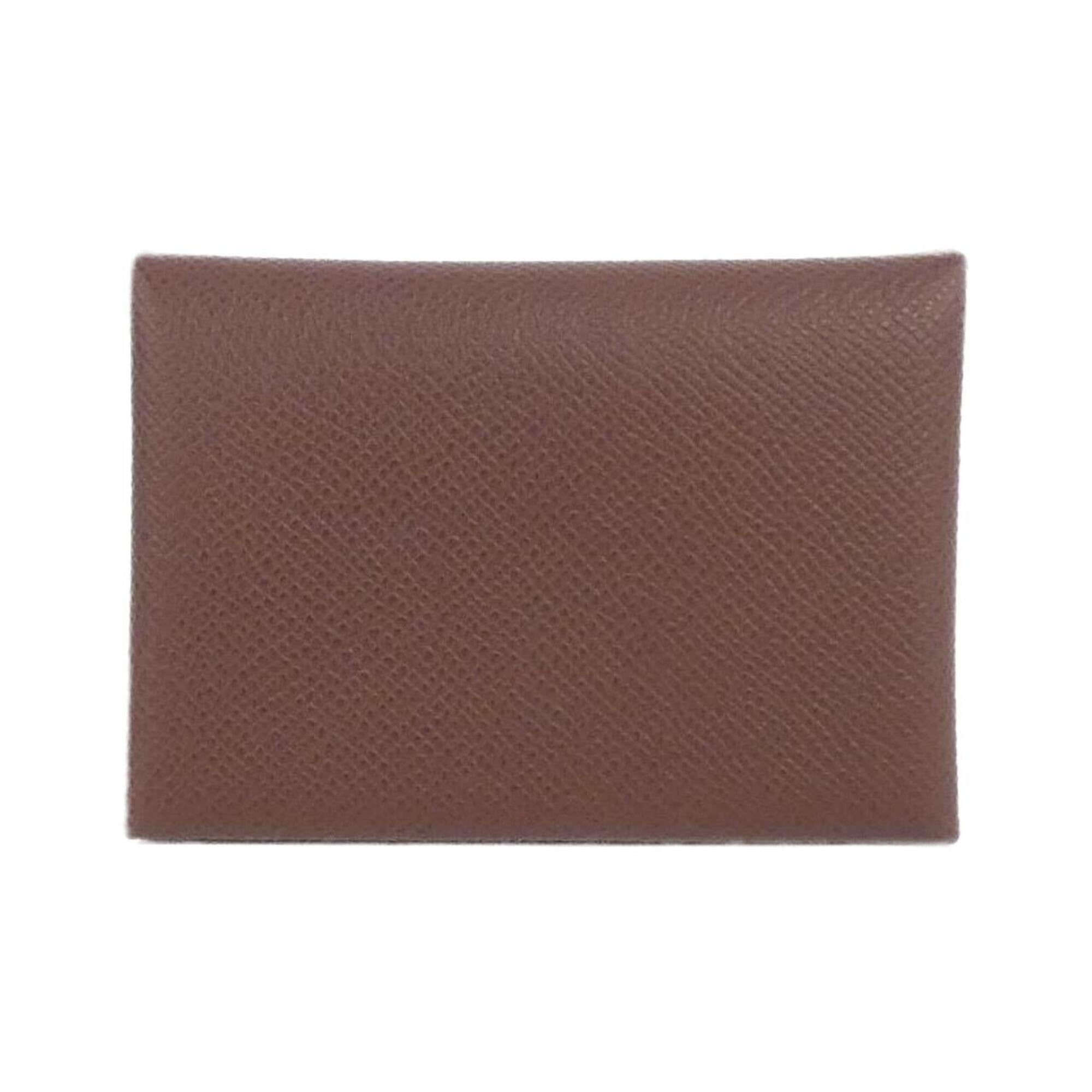 Hermes Brown Epsom Leather Coin Purse/Coin Case (Pre-Owned)