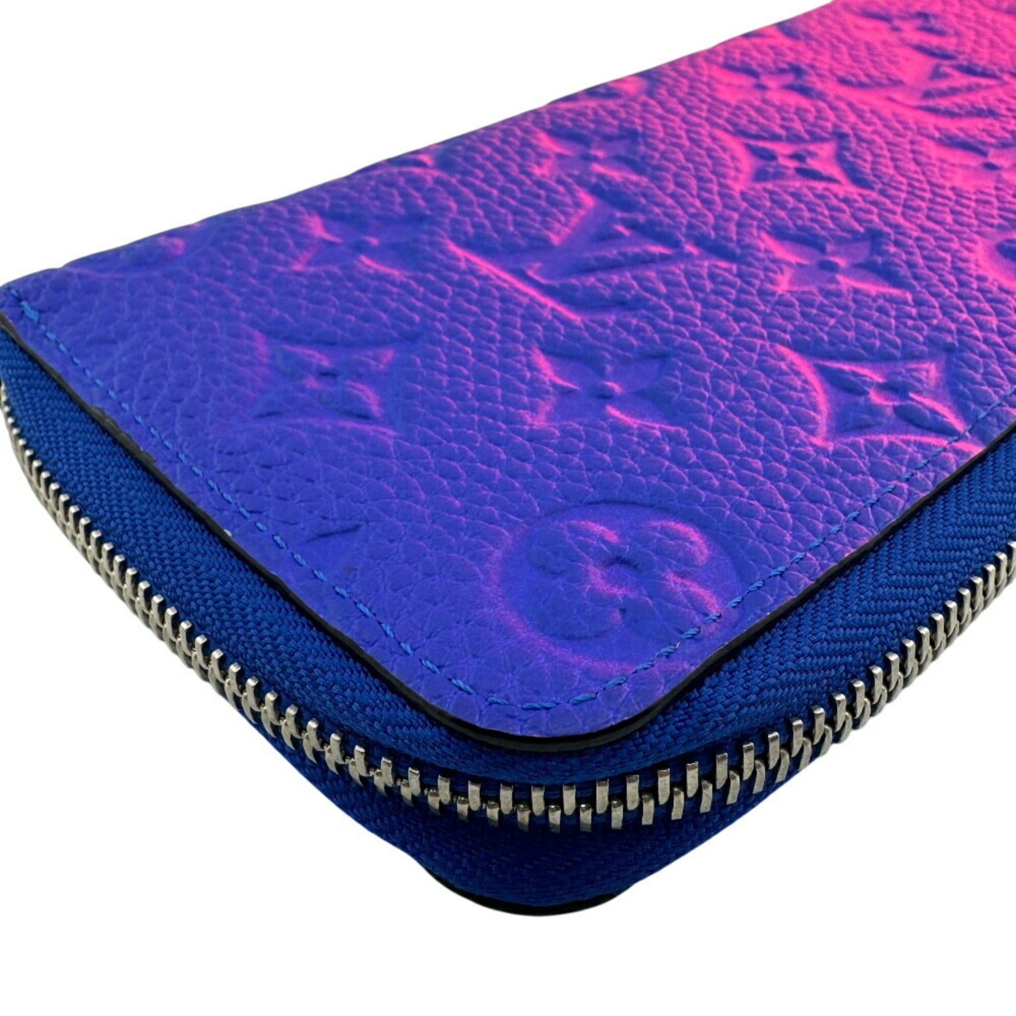 Louis Vuitton Blue Pink Leather Long Wallet (Bi-Fold) (Pre-Owned)
