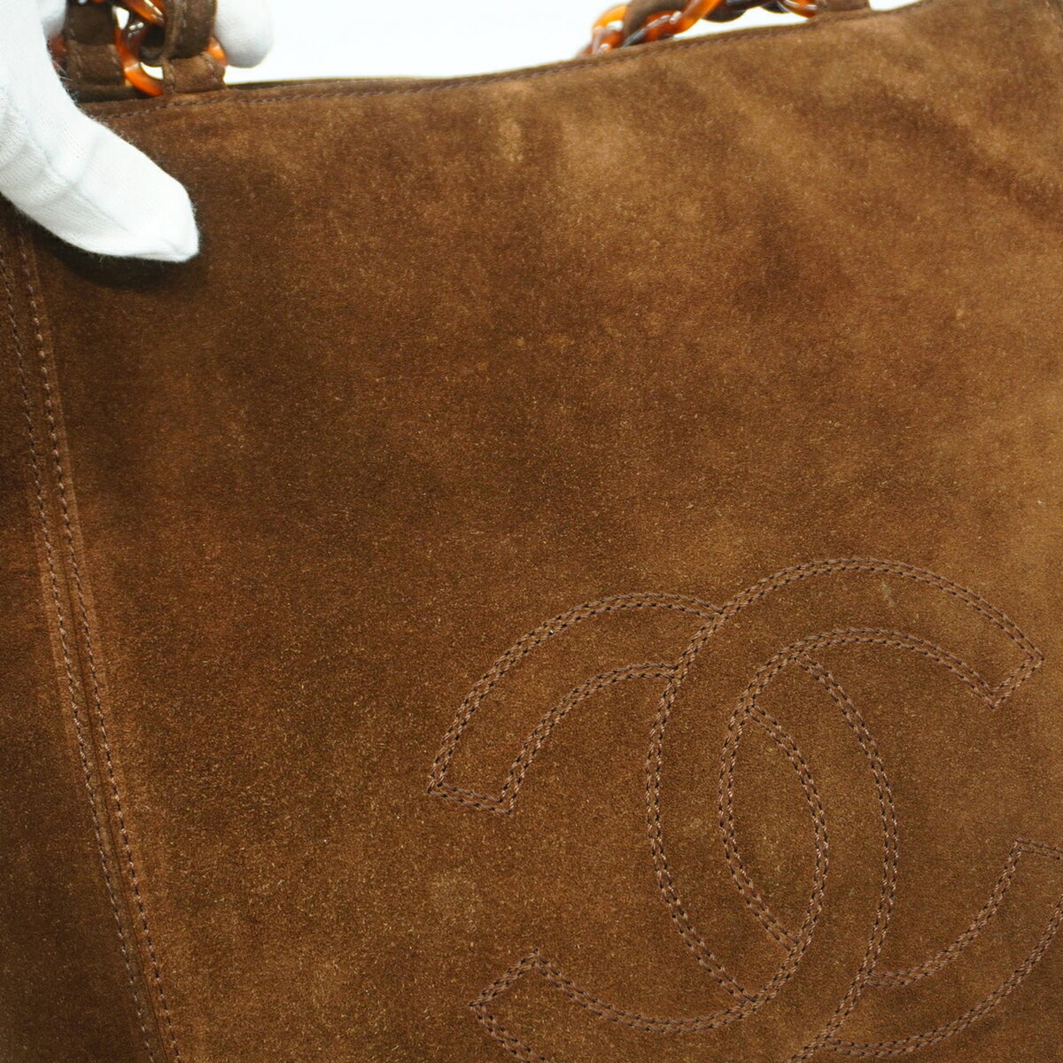 Chanel Brown Suede Tote Bag (Pre-Owned)