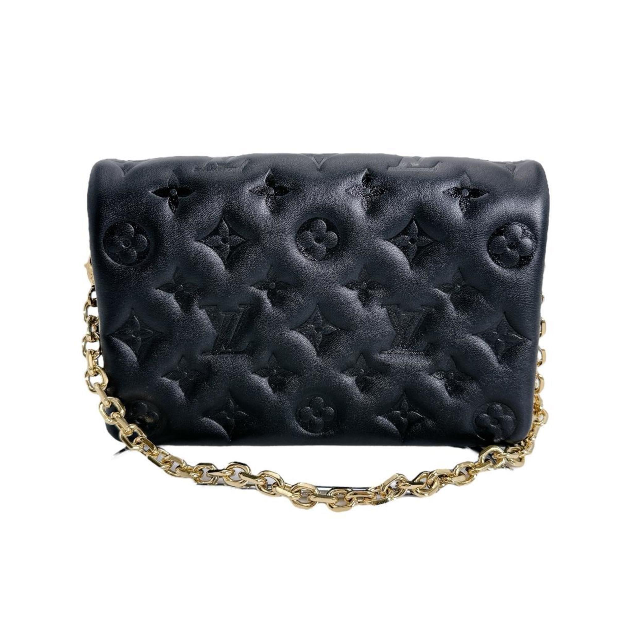 Louis Vuitton Black Leather Pochette Shoulder Bag (Pre-Owned)