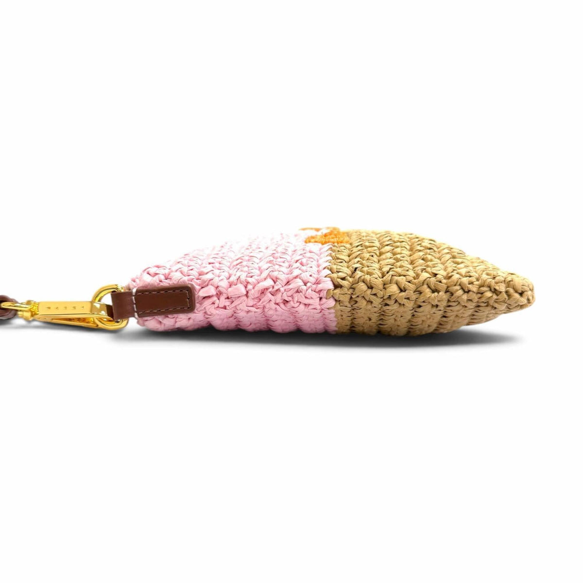 Marni Pink Raffia Leather Shoulder Bag (Pre-Owned)