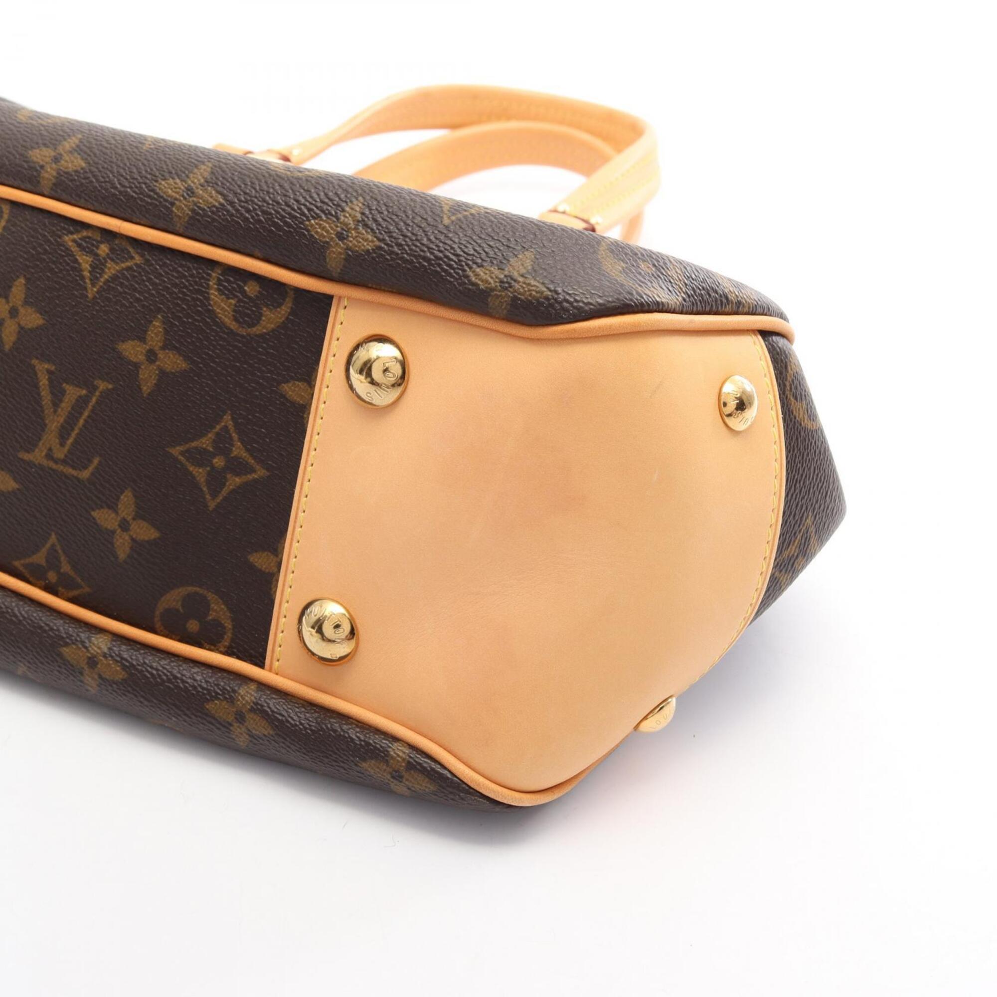 Louis Vuitton Brown Coated Canvas Leather Handbag (Pre-Owned)