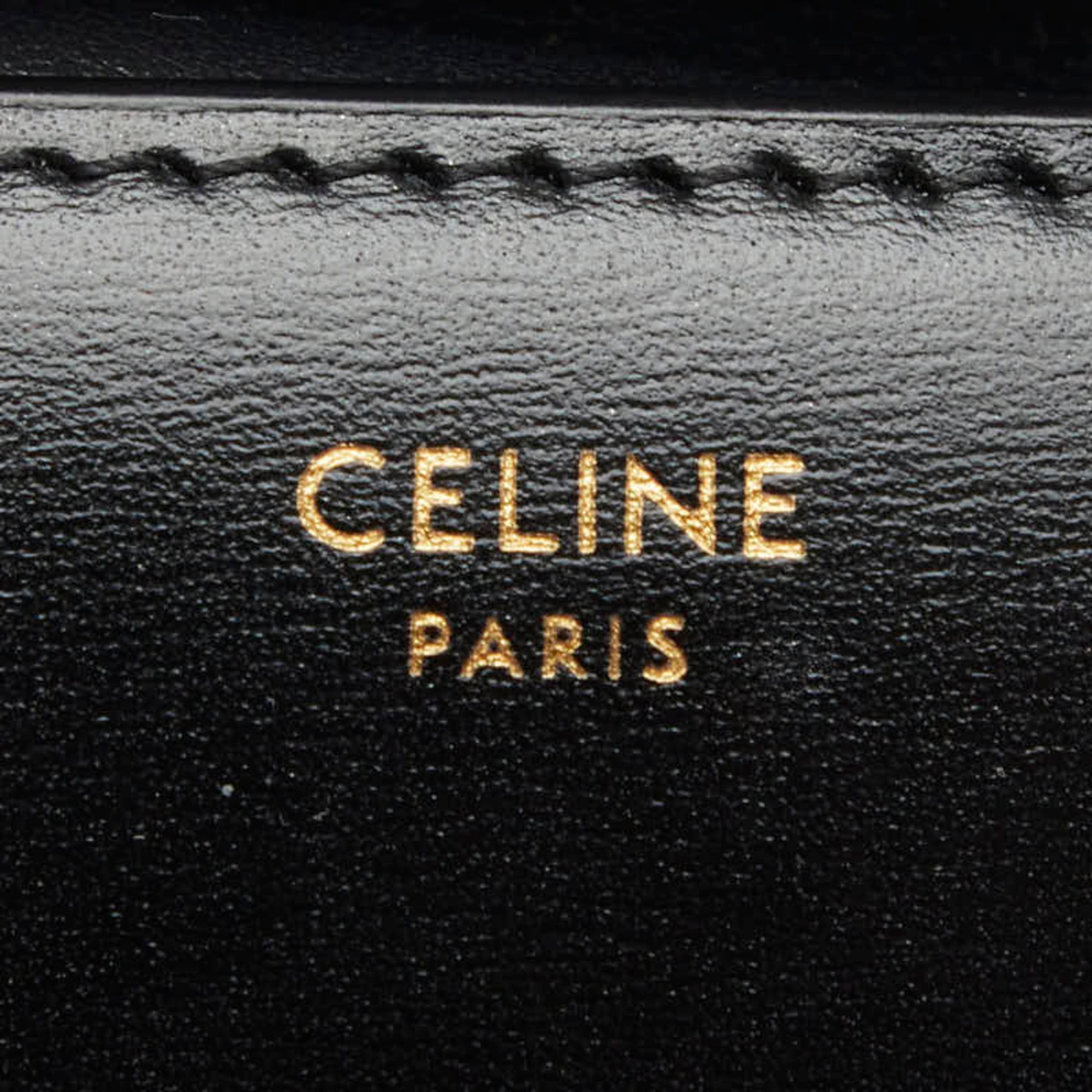 Celine Black Leather Wallet (Tri-Fold) (Pre-Owned)