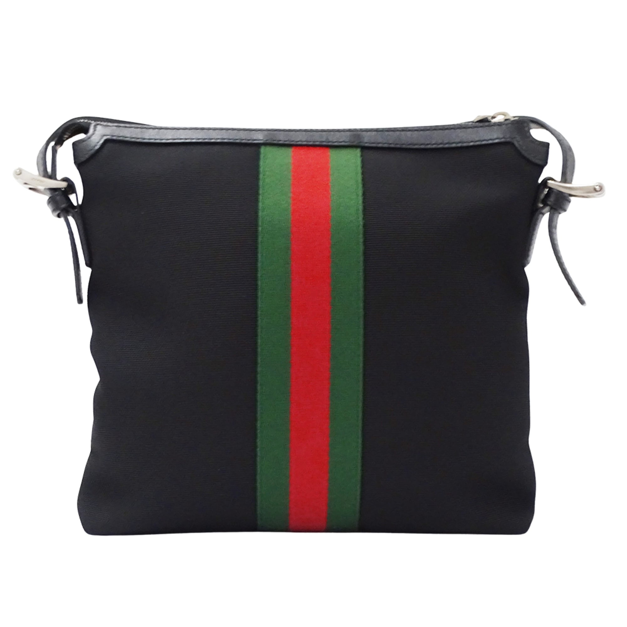 Gucci Black Nylon Handbag Shoulder Bag (Pre-Owned)
