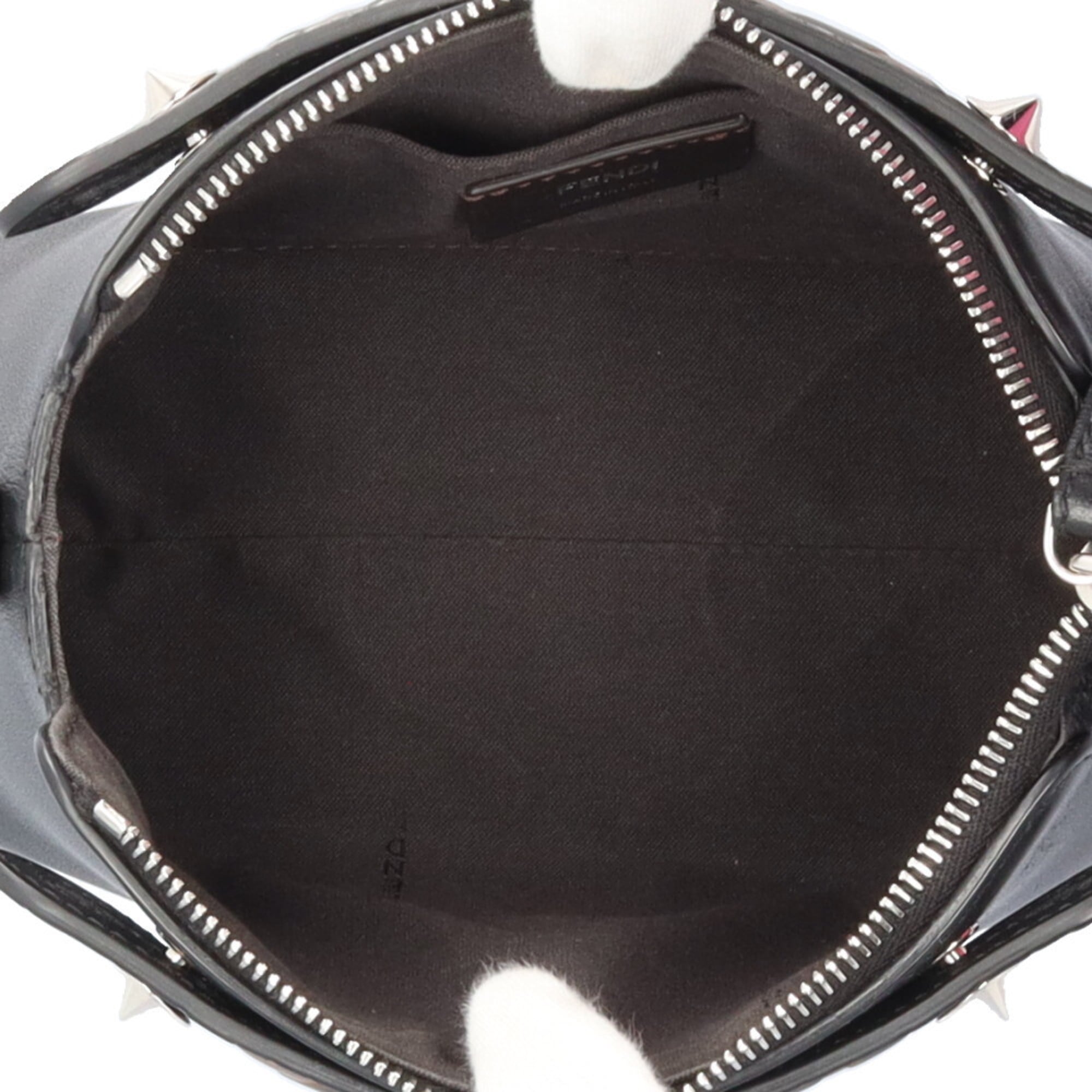Fendi Black Brown Leather Shoulder Bag (Pre-Owned)