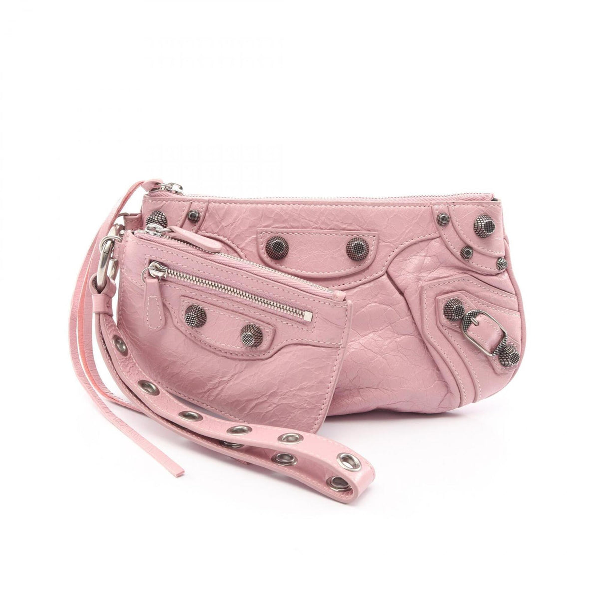 Balenciaga Pink Leather Clutch Bag Pouch (Pre-Owned)