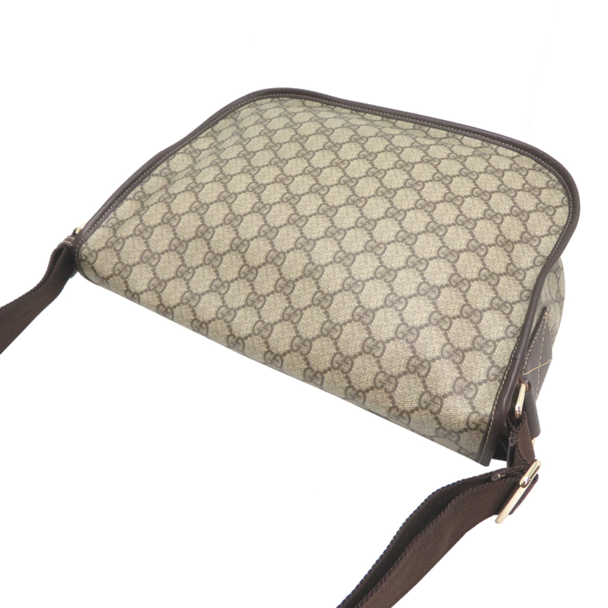 Gucci Beige Brown Pvc Leather Shoulder Bag (Pre-Owned)