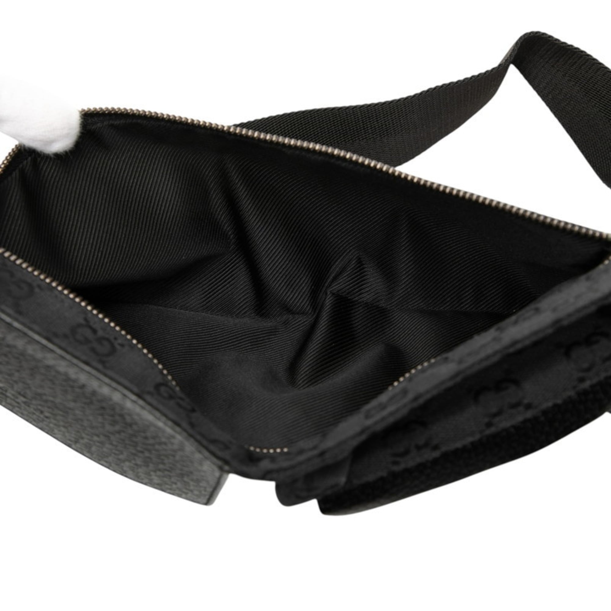 Gucci Black Canvas Leather Fanny Pack (Pre-Owned)