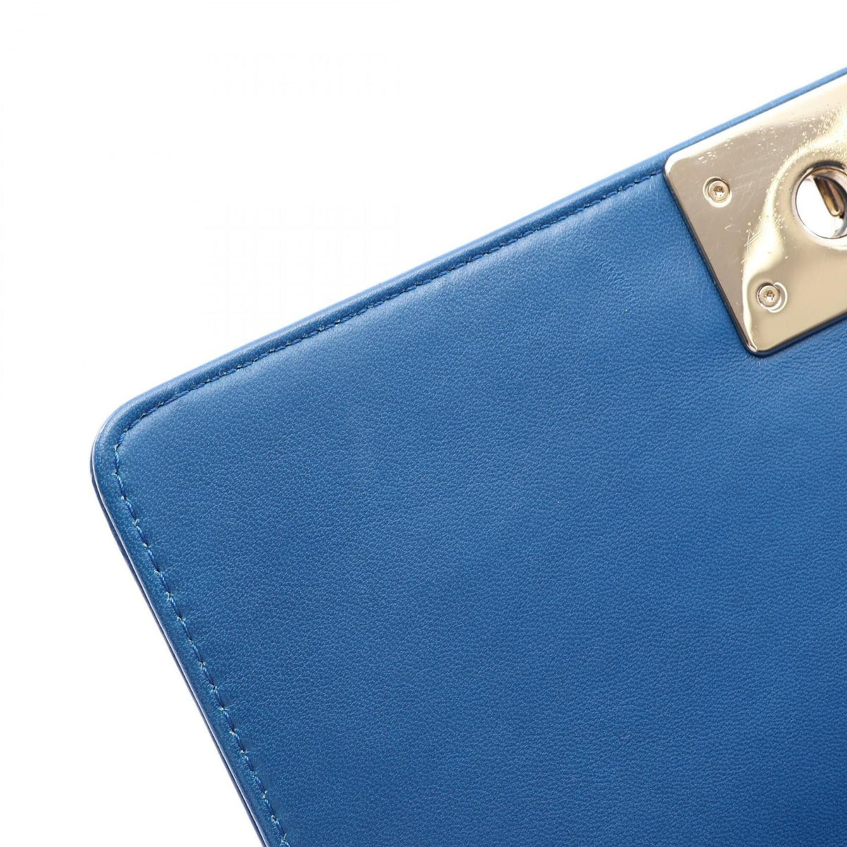 Chanel Blue Leather Handbag Shoulder Bag (Pre-Owned)