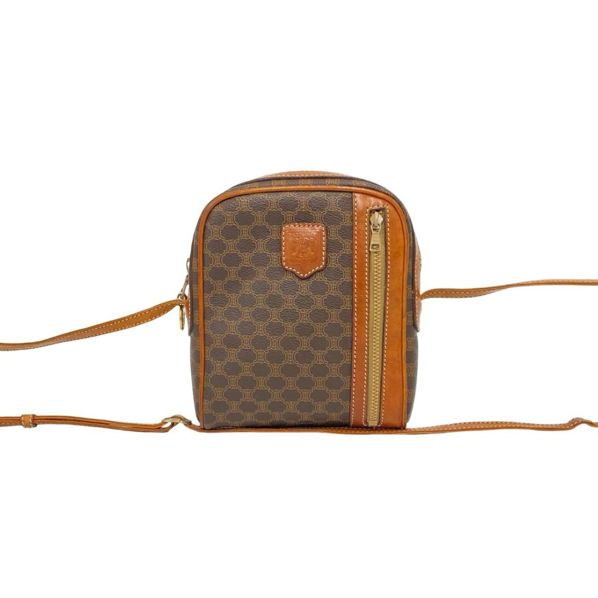 Celine Brown Leather Pvc Pochette Shoulder Bag (Pre-Owned)