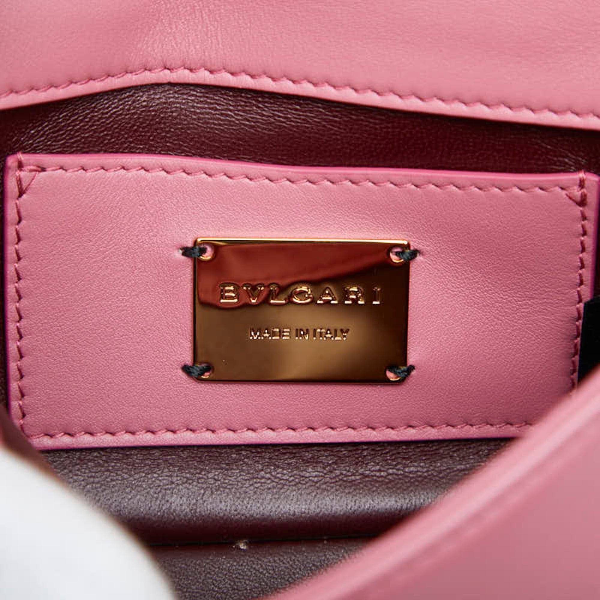 Bvlgari Pink Leather Handbag (Pre-Owned)