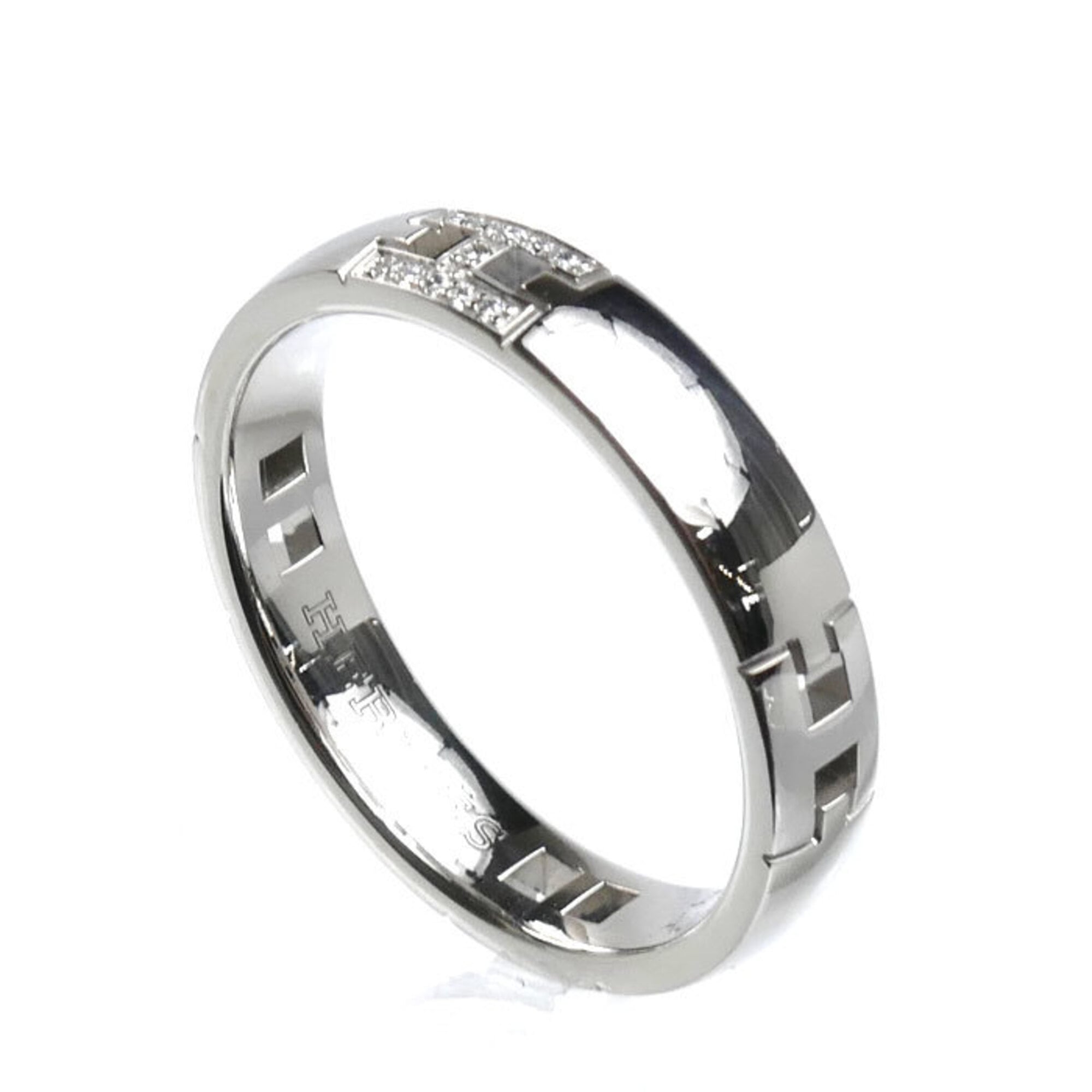 Hermes White Gold (18K) Band Ring (Pre-Owned)