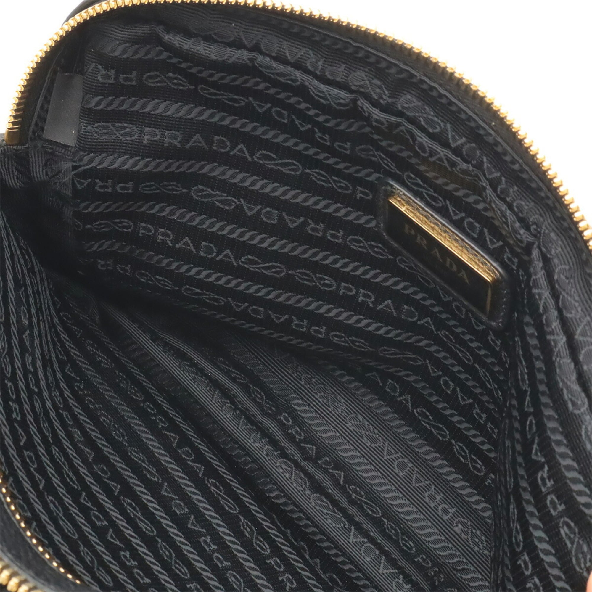 Prada Black Nero Leather Clutch Bag Shoulder Bag (Pre-Owned)