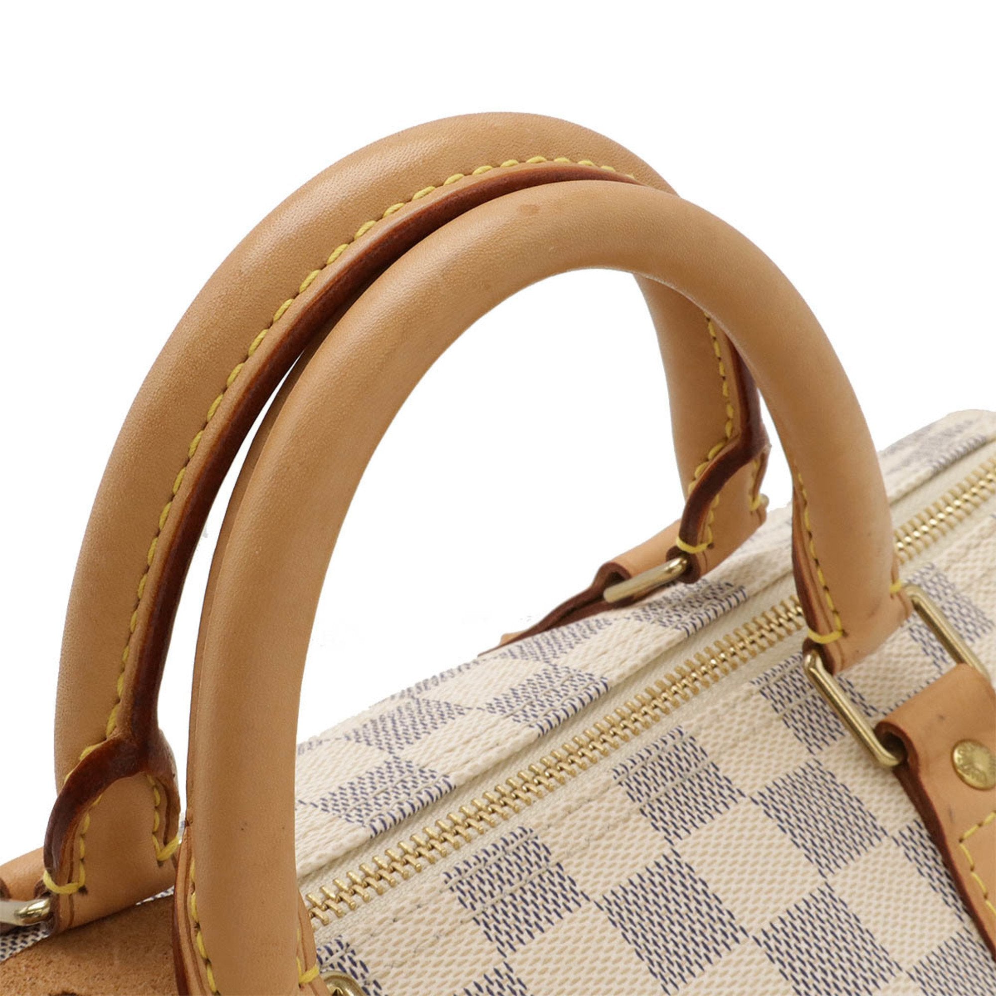 Louis Vuitton Ivory Damier Azur Boston Bag Handbag (Pre-Owned)
