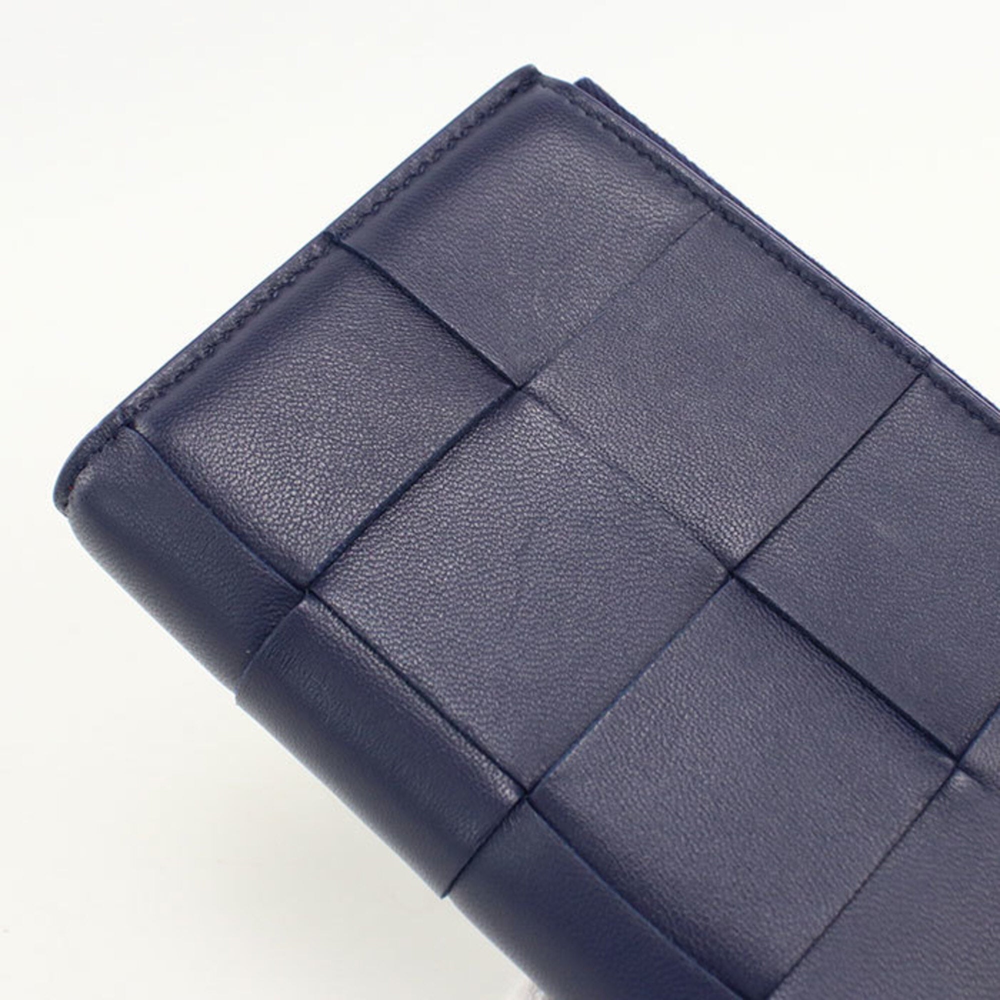 Bottega Veneta Navy Leather Wallet (Bi-Fold) (Pre-Owned)