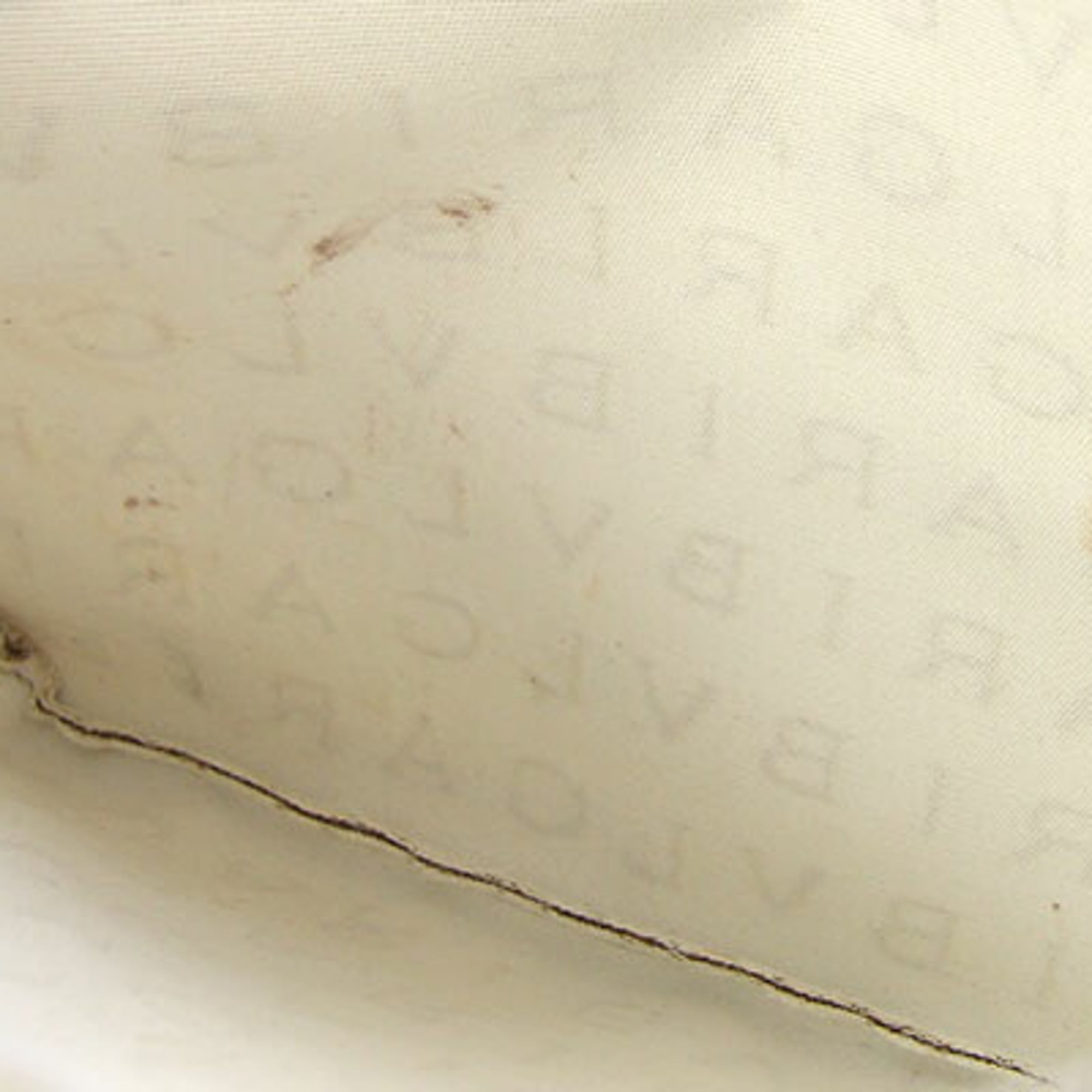 Bvlgari Beige Dark Brown Canvas Leather Handbag Pouch Tote Bag (Pre-Owned)