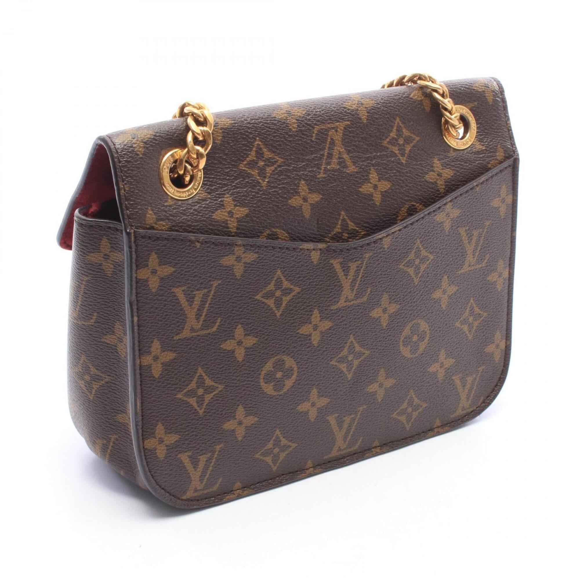 Louis Vuitton Black Brown Monogram Leather Handbag Shoulder Bag (Pre-Owned)