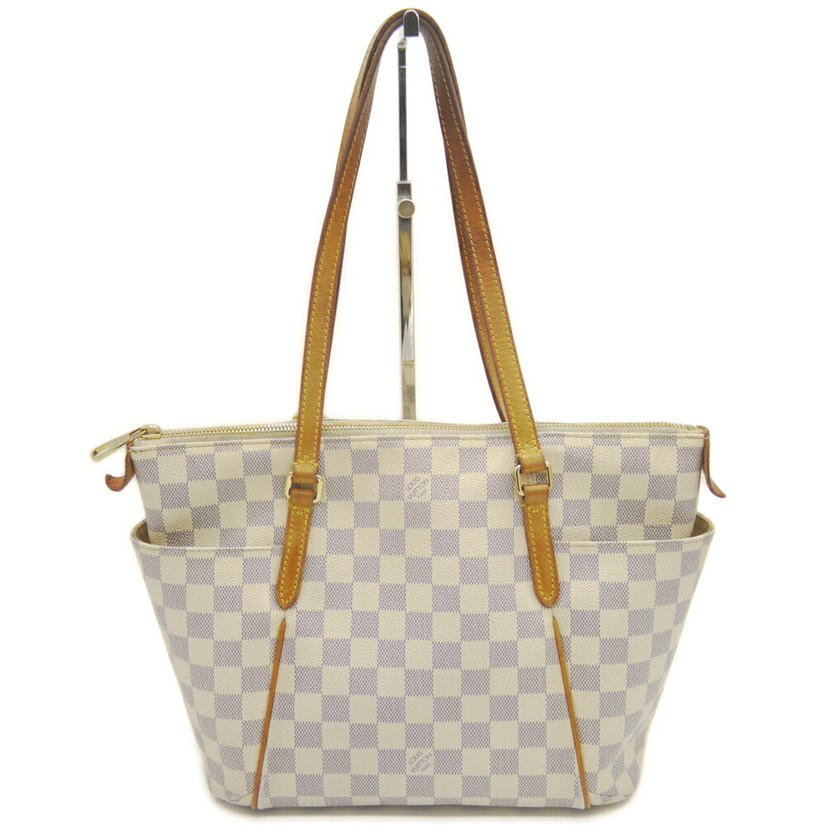 Louis Vuitton White Damier Azur Handbag Tote Bag (Pre-Owned)
