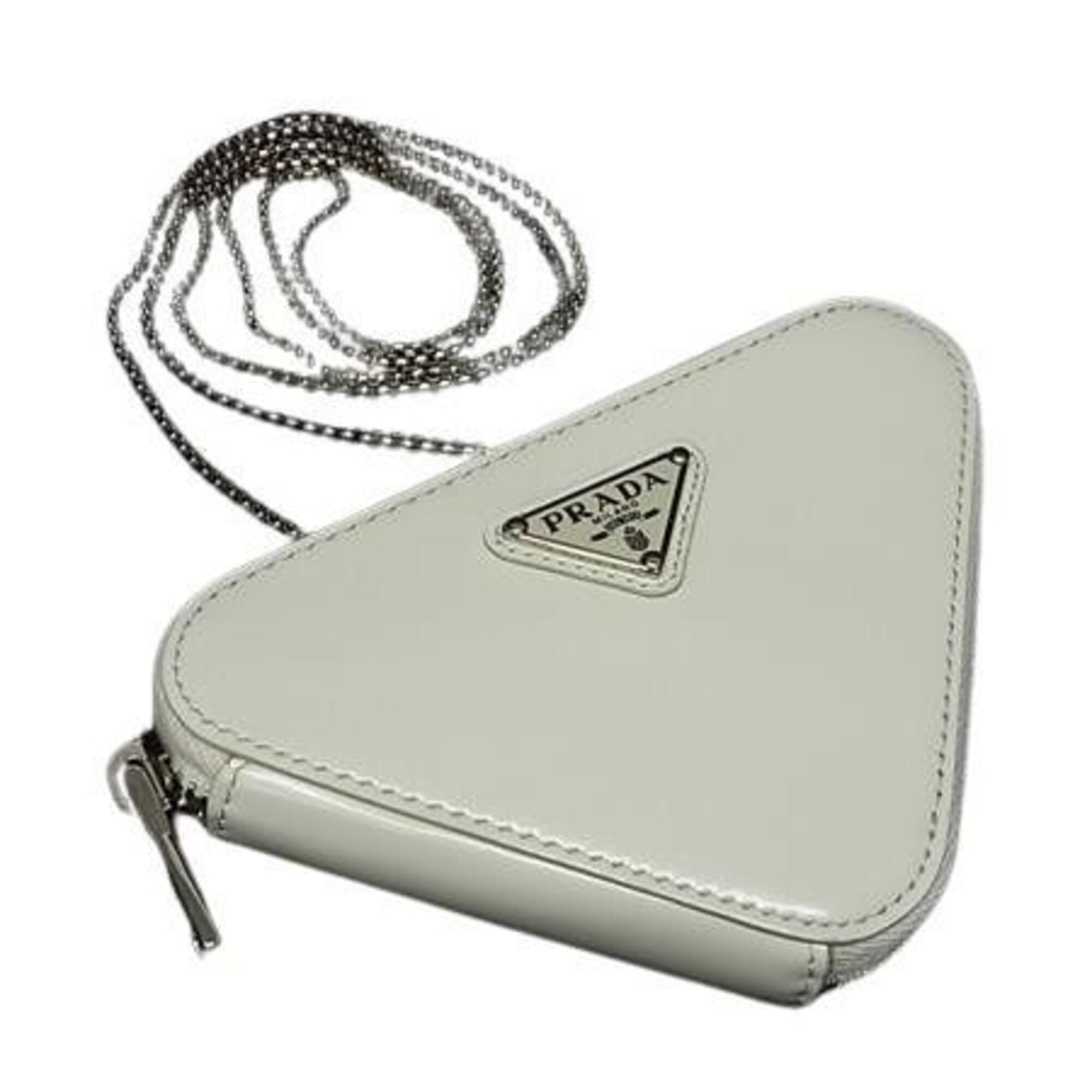 Prada Ivory Leather Shoulder Bag (Pre-Owned)