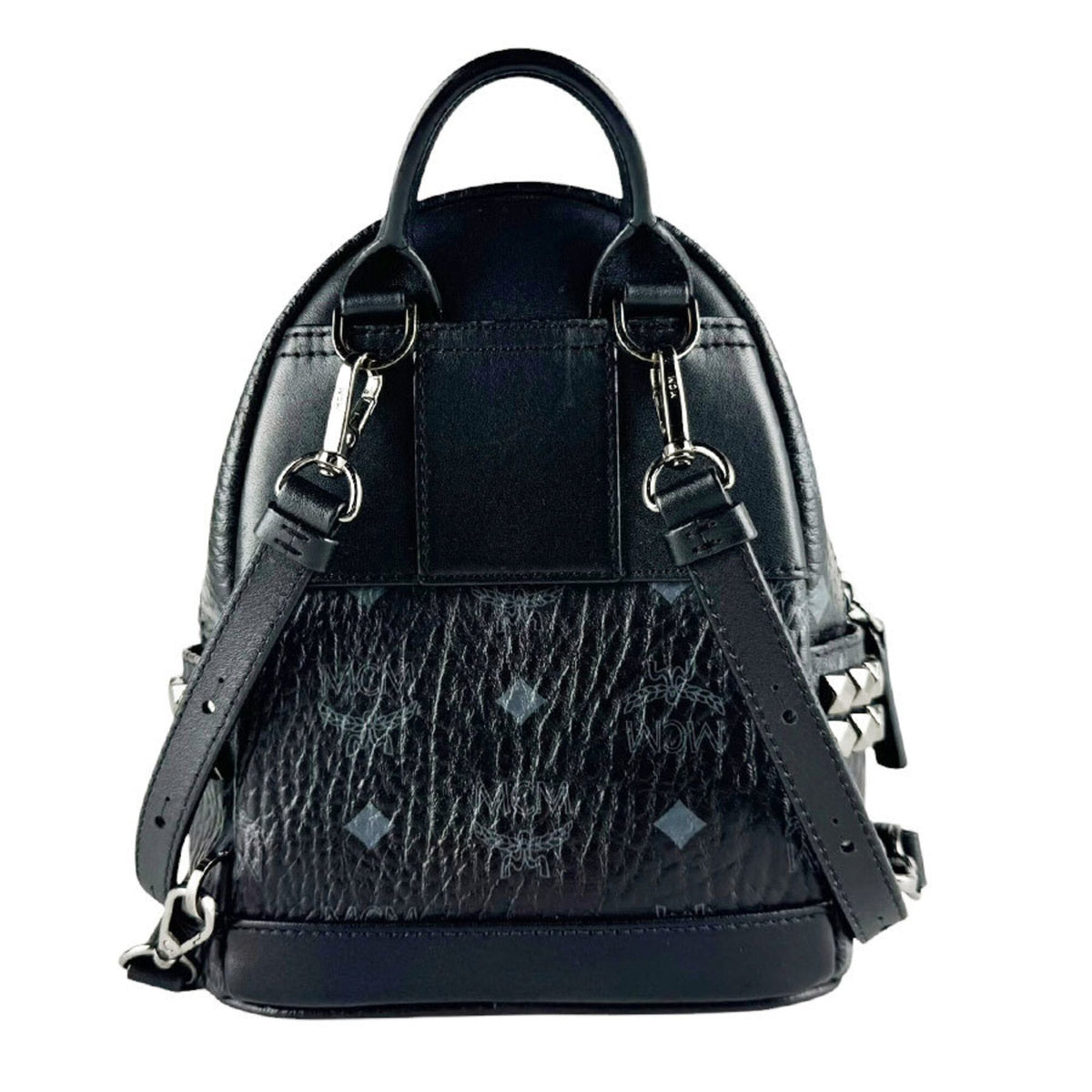 Mcm Black Leather Backpack (Pre-Owned)