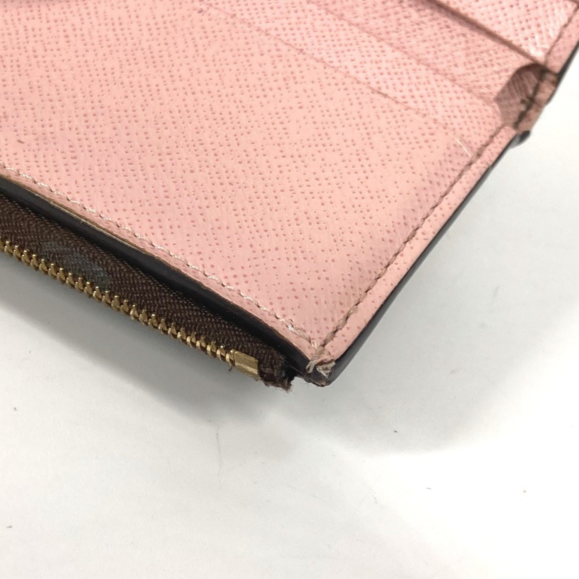 Louis Vuitton Brown Pink Monogram Wallet (Tri-Fold) (Pre-Owned)