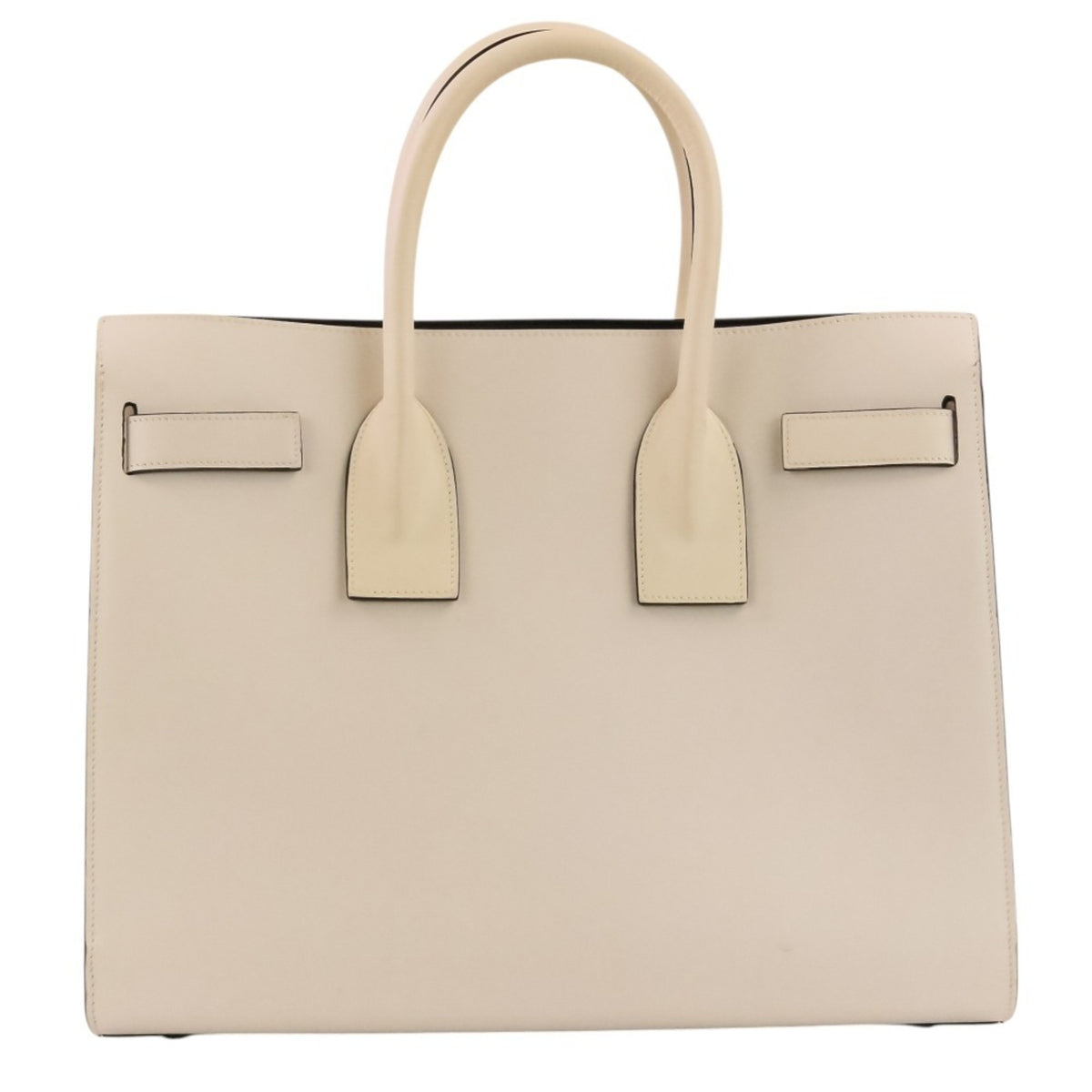 Yves Saint Laurent Ivory Leather Tote Bag (Pre-Owned)