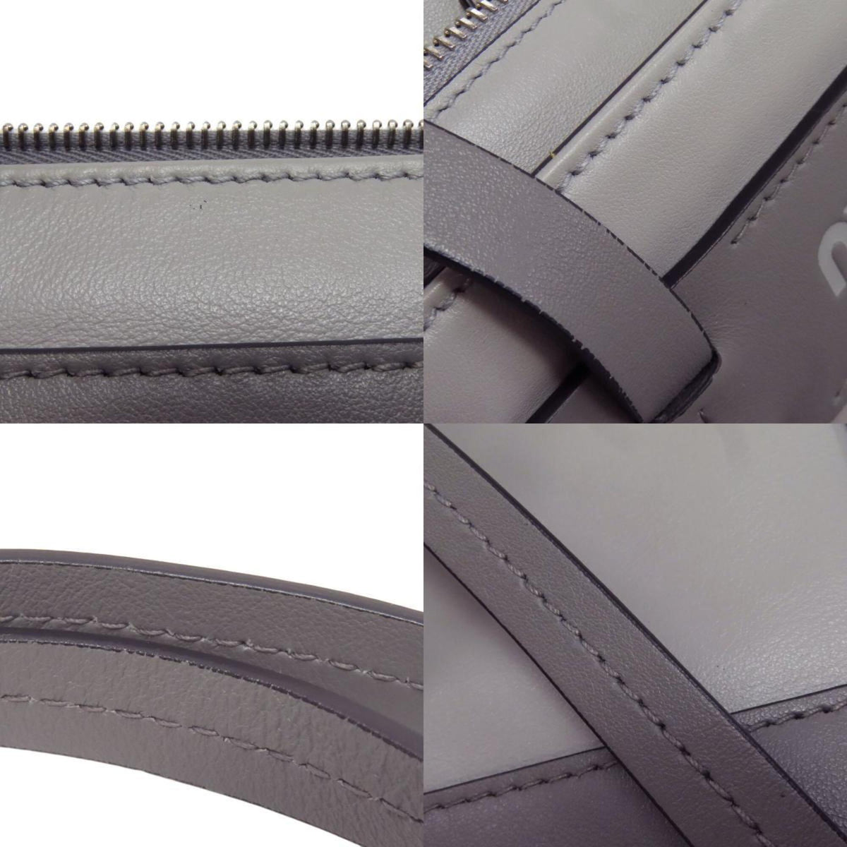 Miu Miu Gray Leather Tote Bag (Pre-Owned)