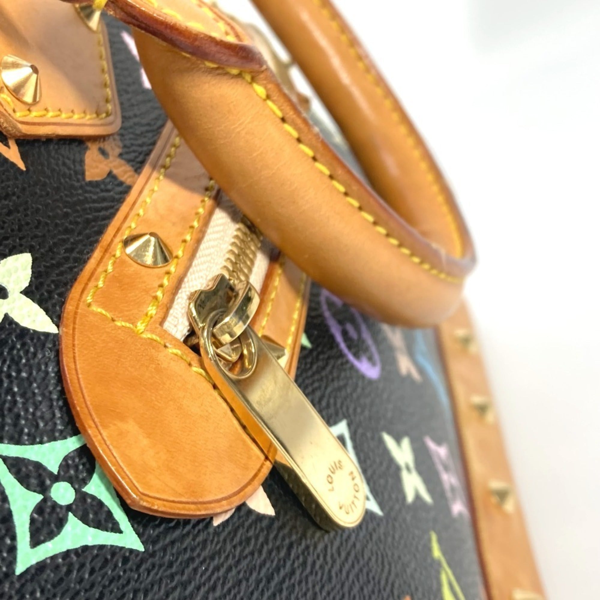 Louis Vuitton Black Multi-Color Noir Monogram Multicolore Handbag Tote Bag (Pre-Owned)