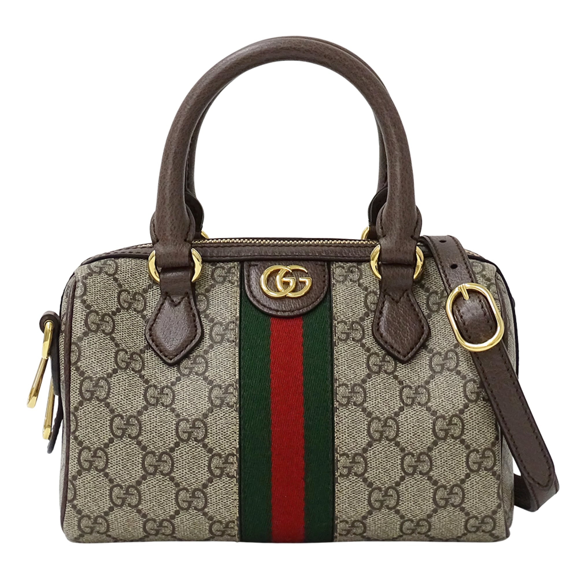 Gucci Beige Brown Gg Supreme Canvas Handbag Shoulder Bag (Pre-Owned)