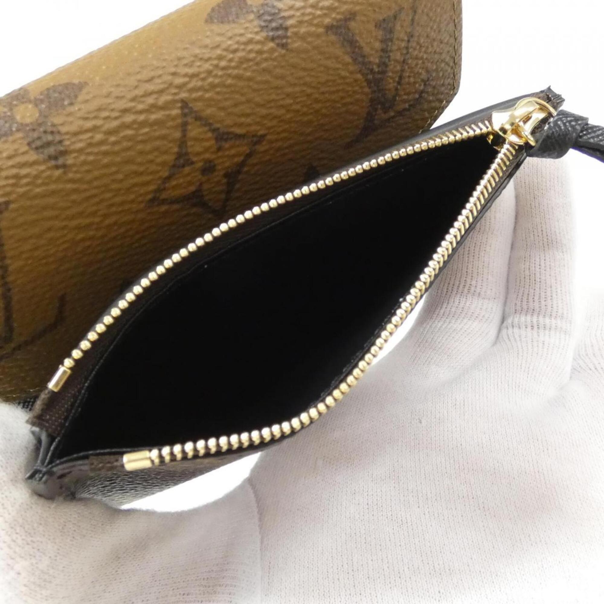 Louis Vuitton Monogram Reverse Marron Coated Canvas Wallet (Bi-Fold) (Pre-Owned)