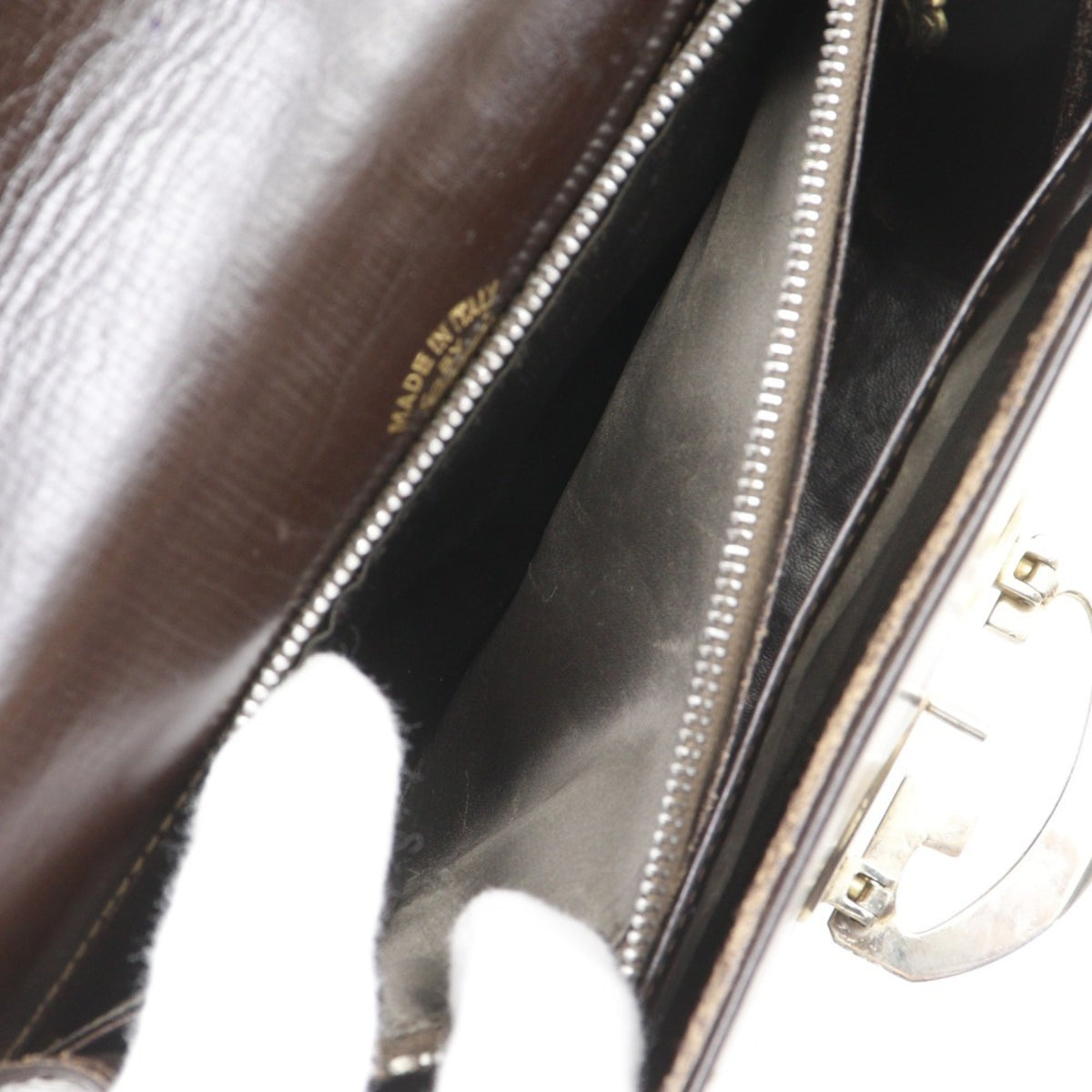 Gucci Brown Leather Shoulder Bag (Pre-Owned)