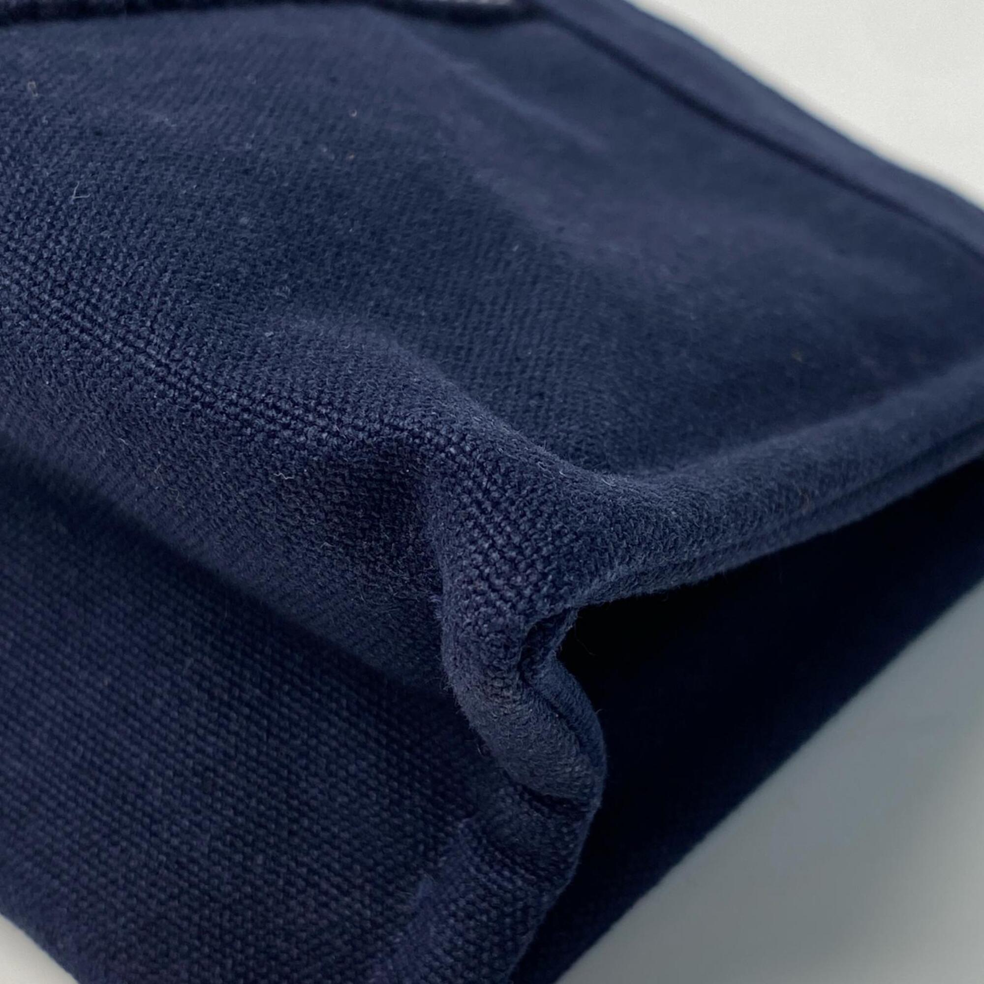 Hermes Navy Canvas Pouch (Pre-Owned)
