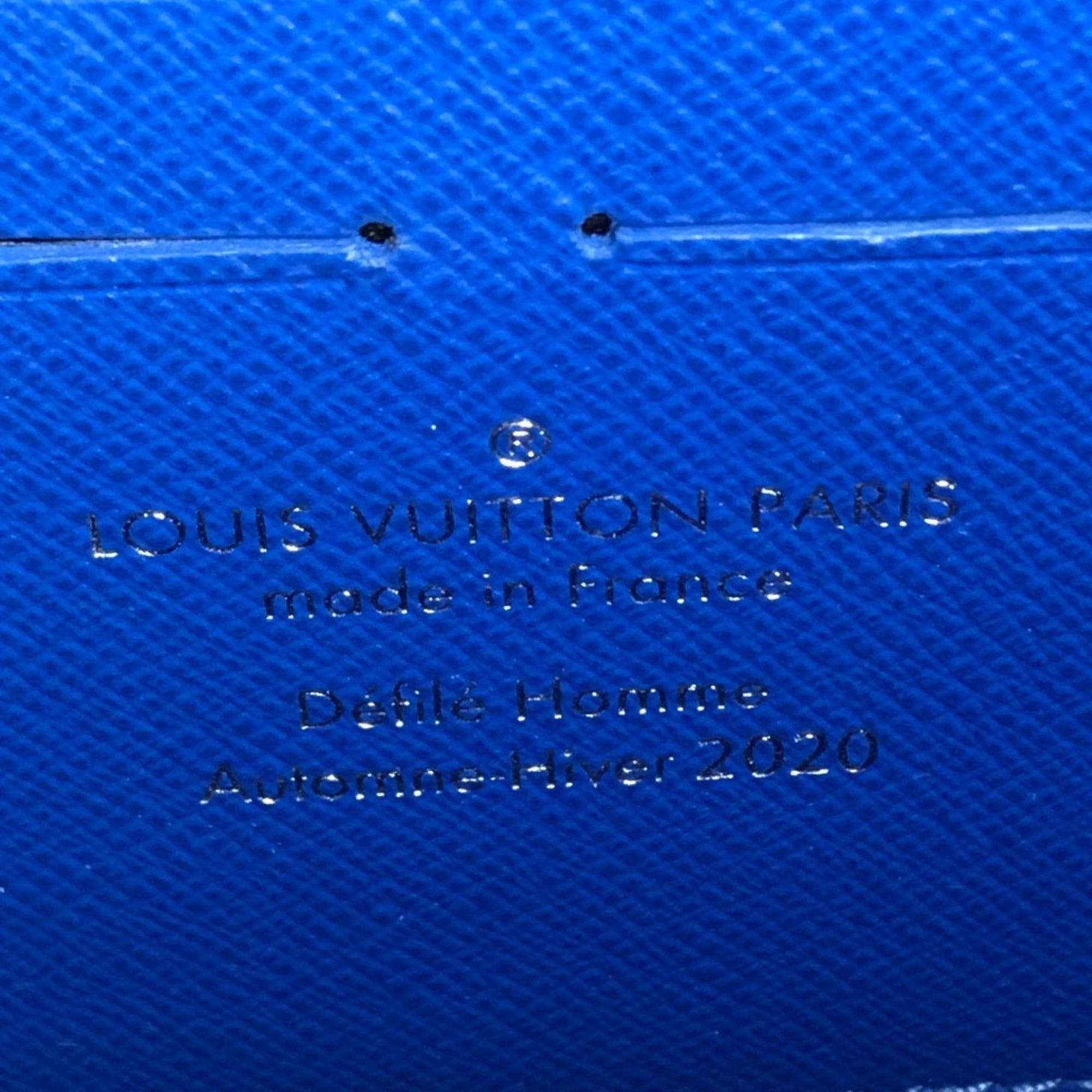 Louis Vuitton Blue White Leather Clutch Bag Pochette Shoulder Bag (Pre-Owned)