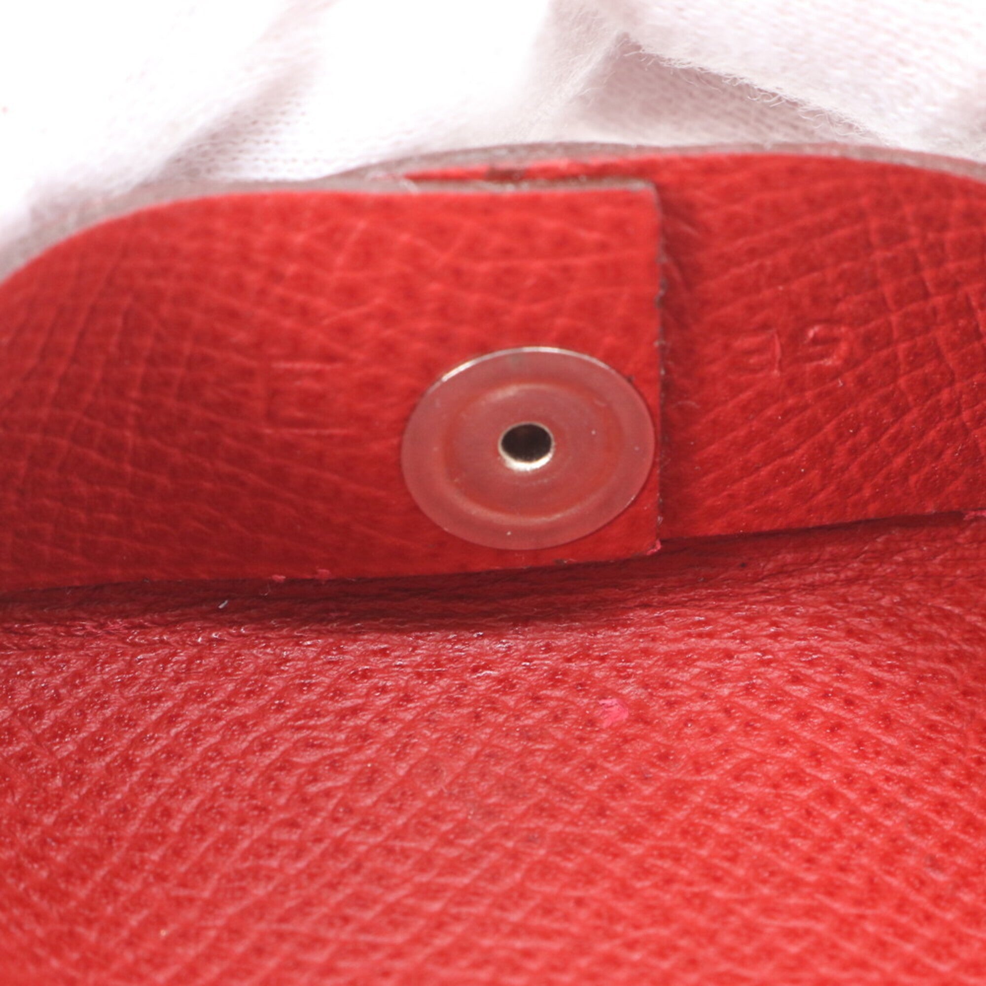 Hermes Red Color Leather Coin Purse/Coin Case (Pre-Owned)