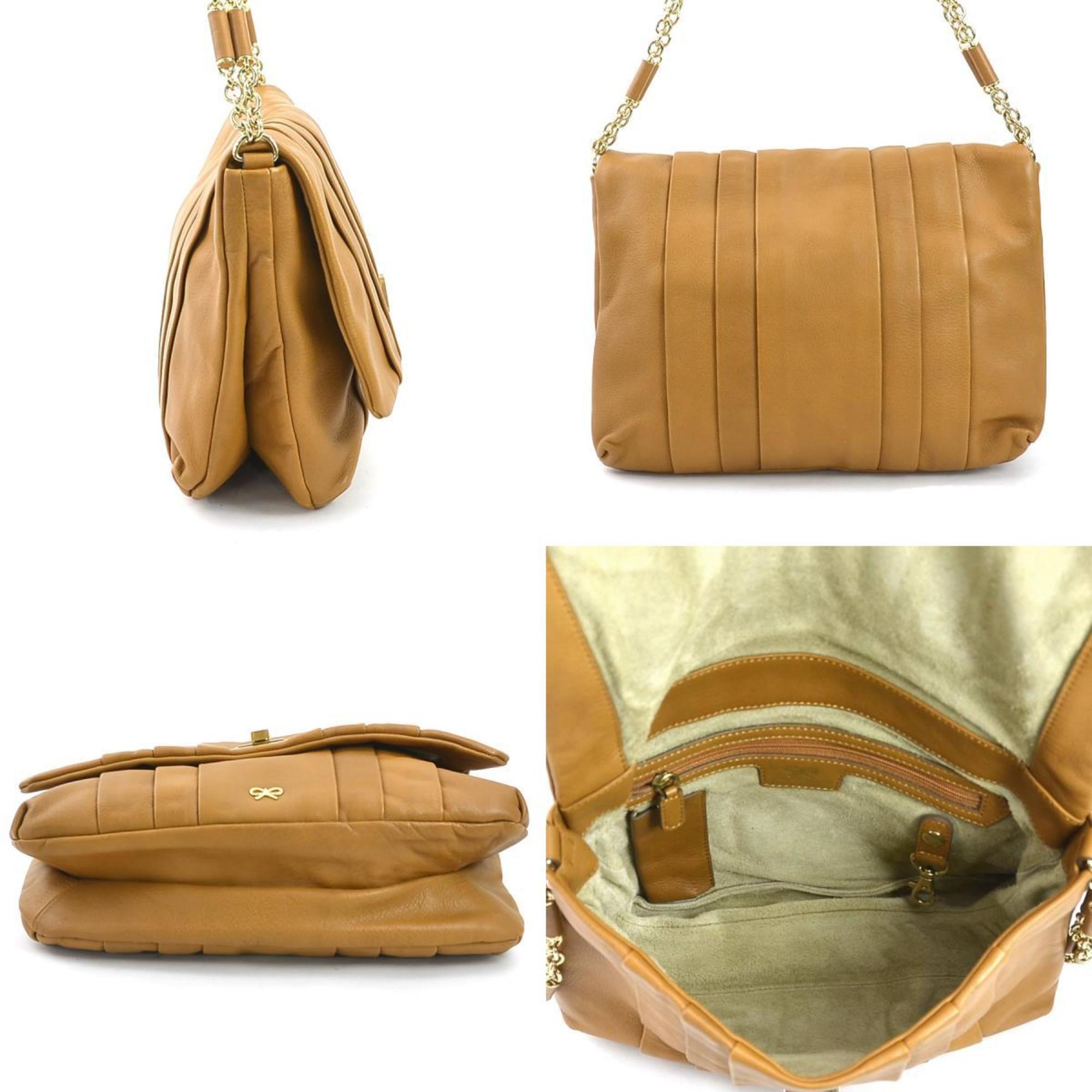 Anya Hindmarch Camel Leather Shoulder Bag (Pre-Owned)