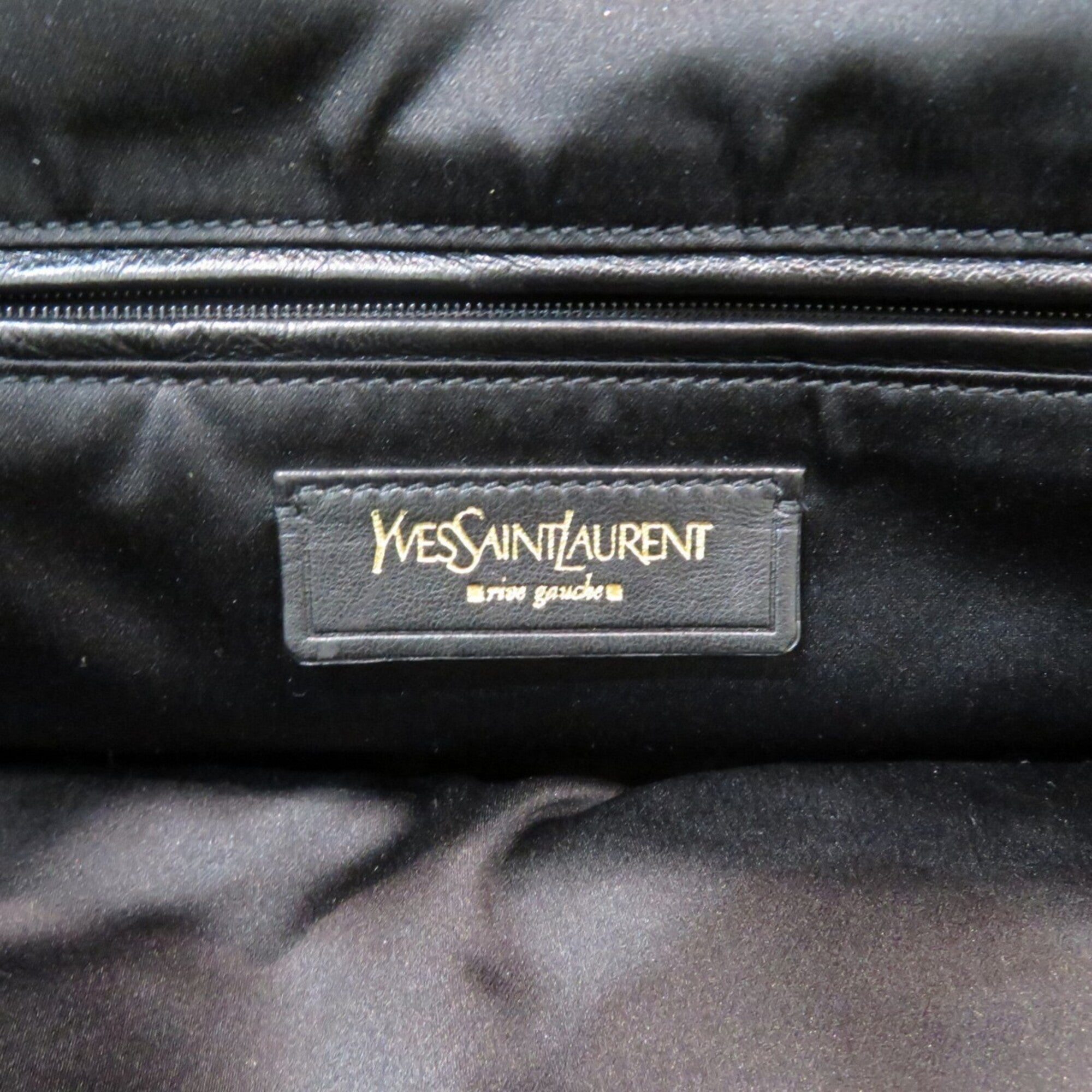 Yves Saint Laurent Black Patent Leather Tote Bag (Pre-Owned)