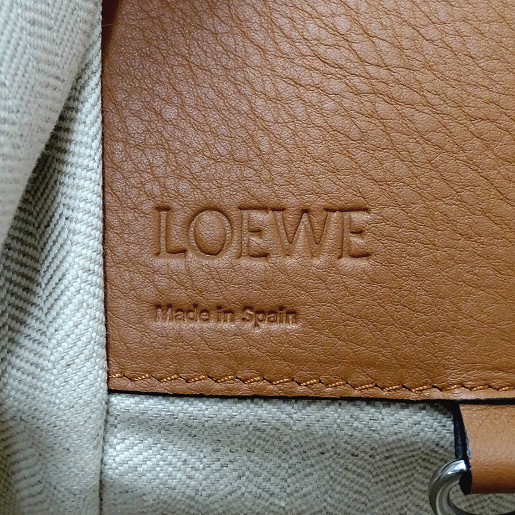 Loewe Black Brown White Leather Handbag Shoulder Bag (Pre-Owned)
