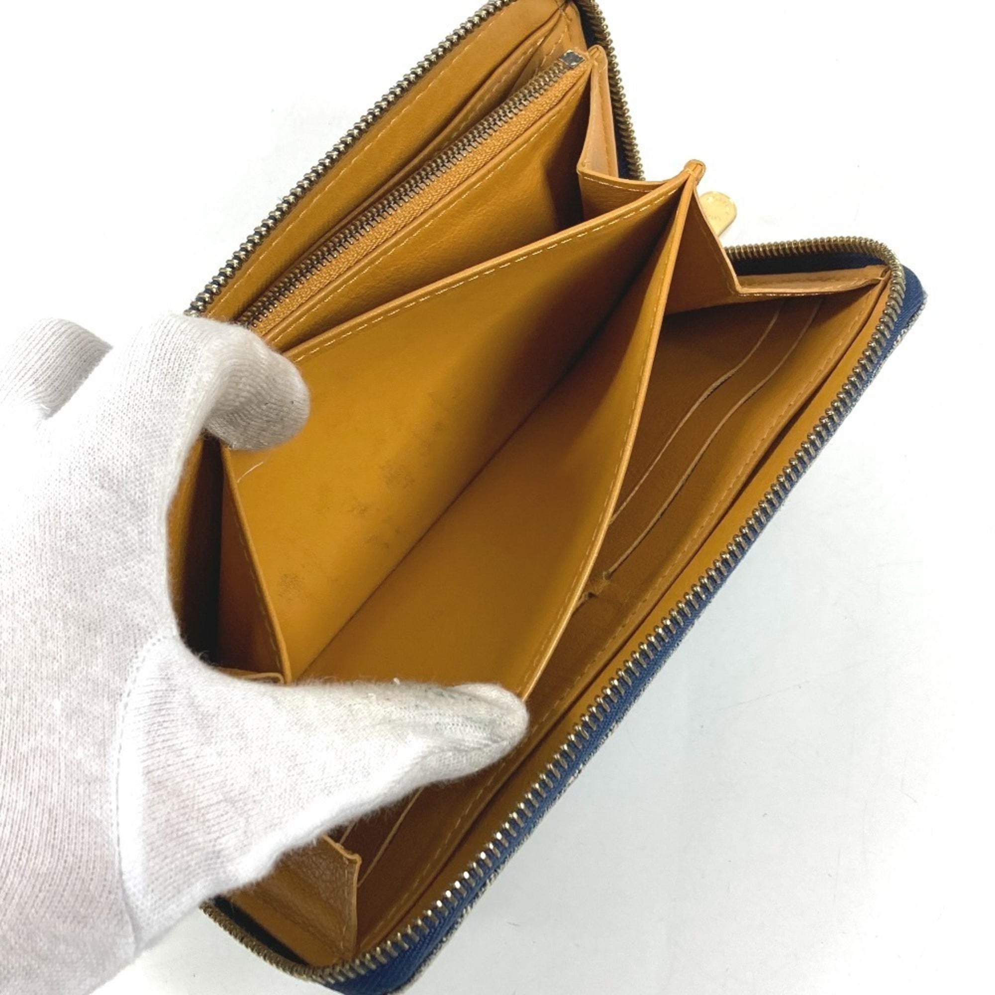 Louis Vuitton Monogram Denim Blue Monogram Denim Long Wallet (Bi-Fold) (Pre-Owned)