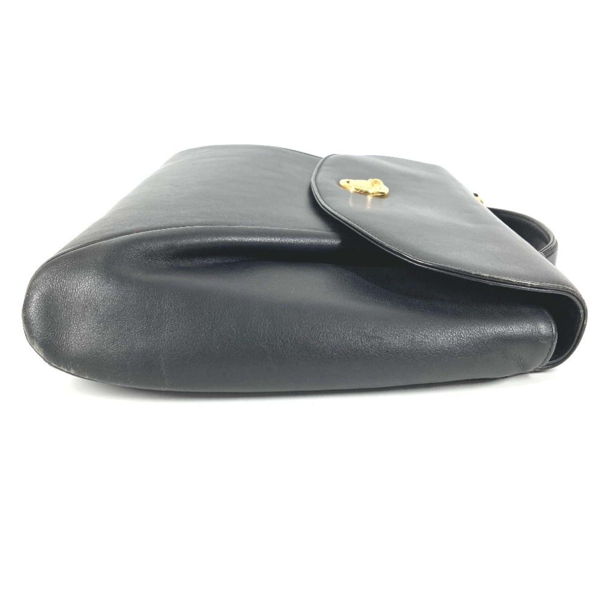 Cartier Panthère Black Leather Handbag Tote Bag (Pre-Owned)