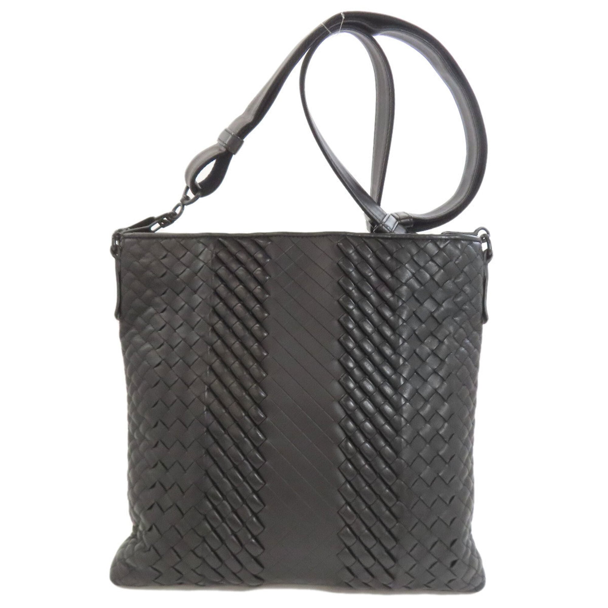 Bottega Veneta Black Leather Shoulder Bag (Pre-Owned)