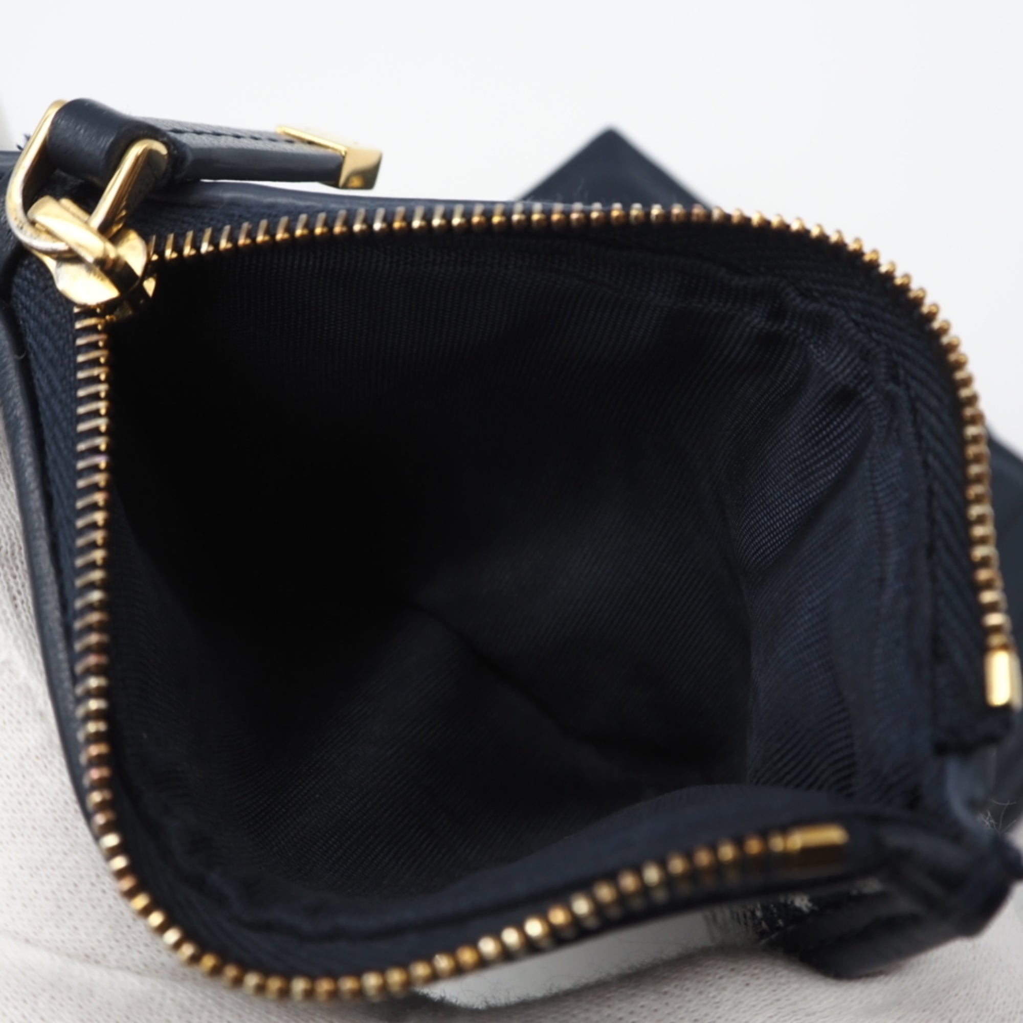Christian Dior Navy White Cotton Leather Wallet (Bi-Fold) (Pre-Owned)
