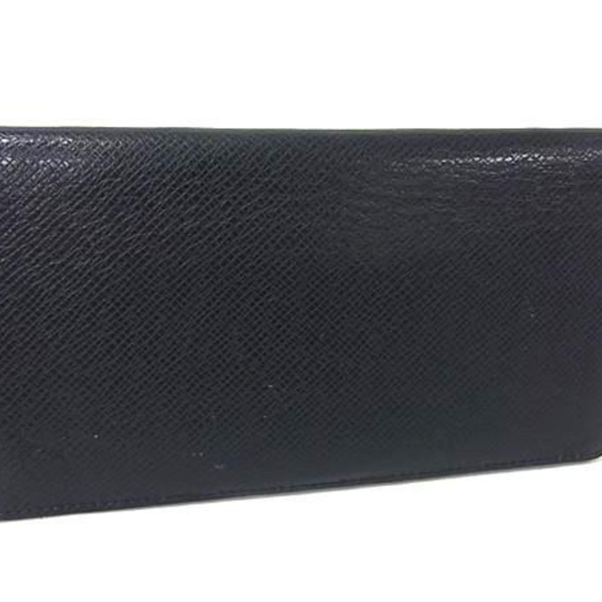Louis Vuitton Dark Navy Taiga Leather Long Wallet (Bi-Fold) (Pre-Owned)