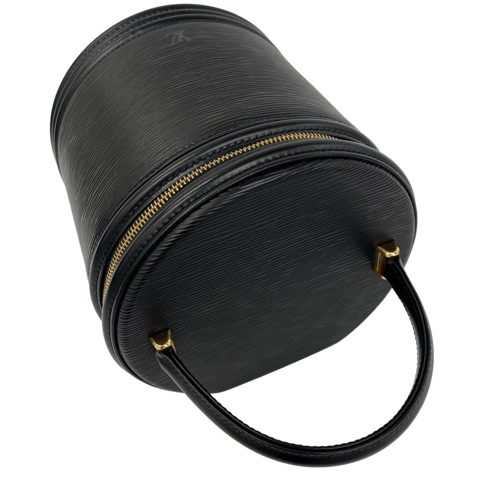 Louis Vuitton Black Leather Handbag Vanity Bag (Pre-Owned)
