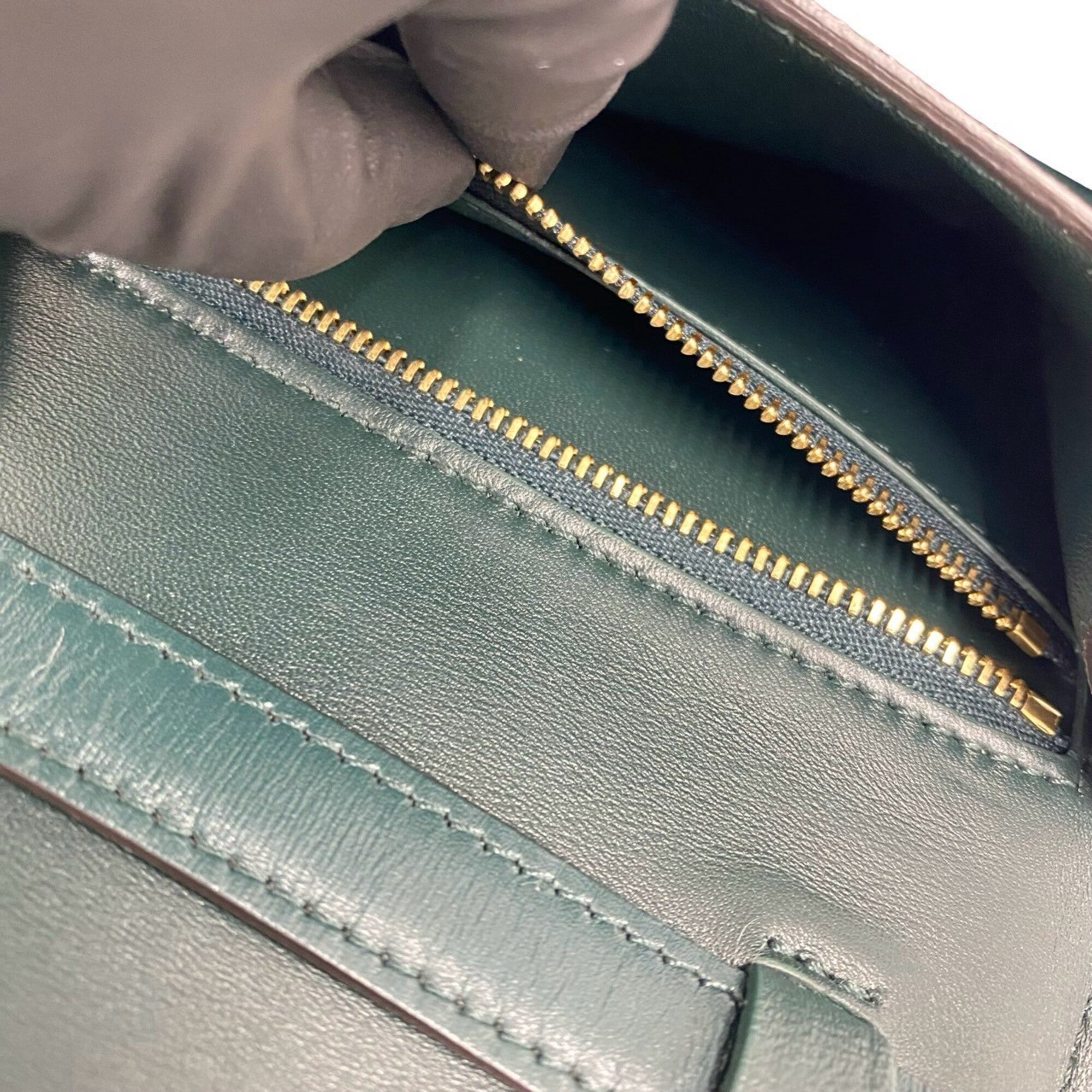 Celine Green Leather Shoulder Bag (Pre-Owned)