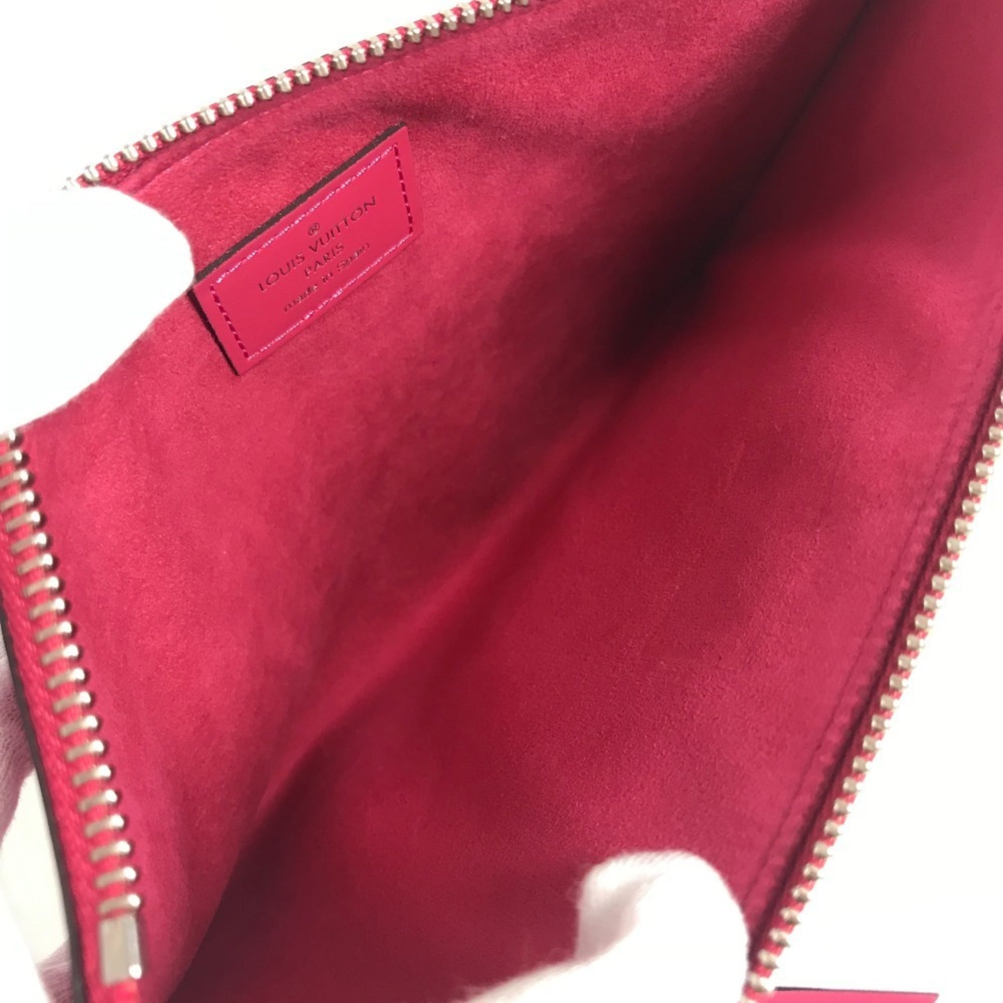 Louis Vuitton Coquelicots Pink Red Color Epi Leather Clutch Bag Handbag Pochette Pouch (Pre-Owned)