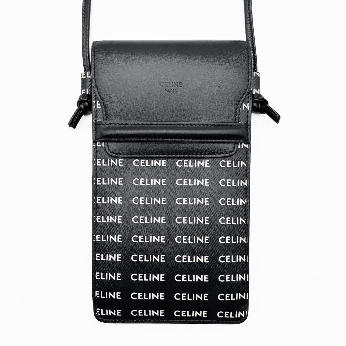 Celine Black White Leather Pvc Shoulder Bag (Pre-Owned)