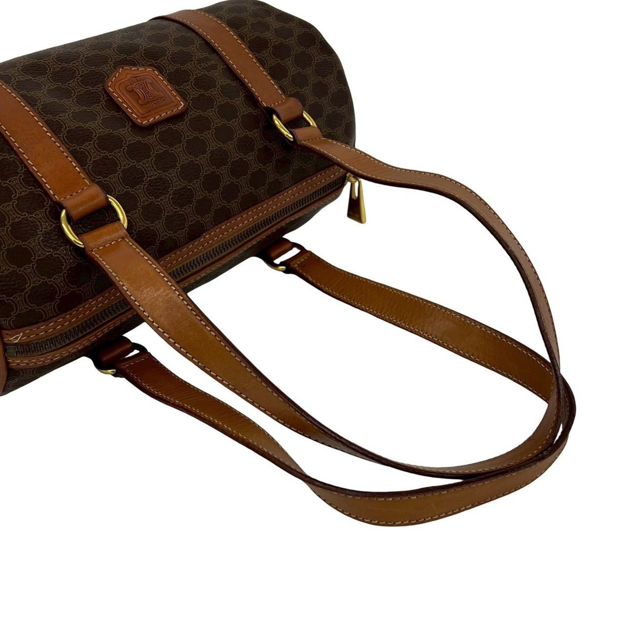 Celine Brown Leather Pvc Handbag Tote Bag (Pre-Owned)