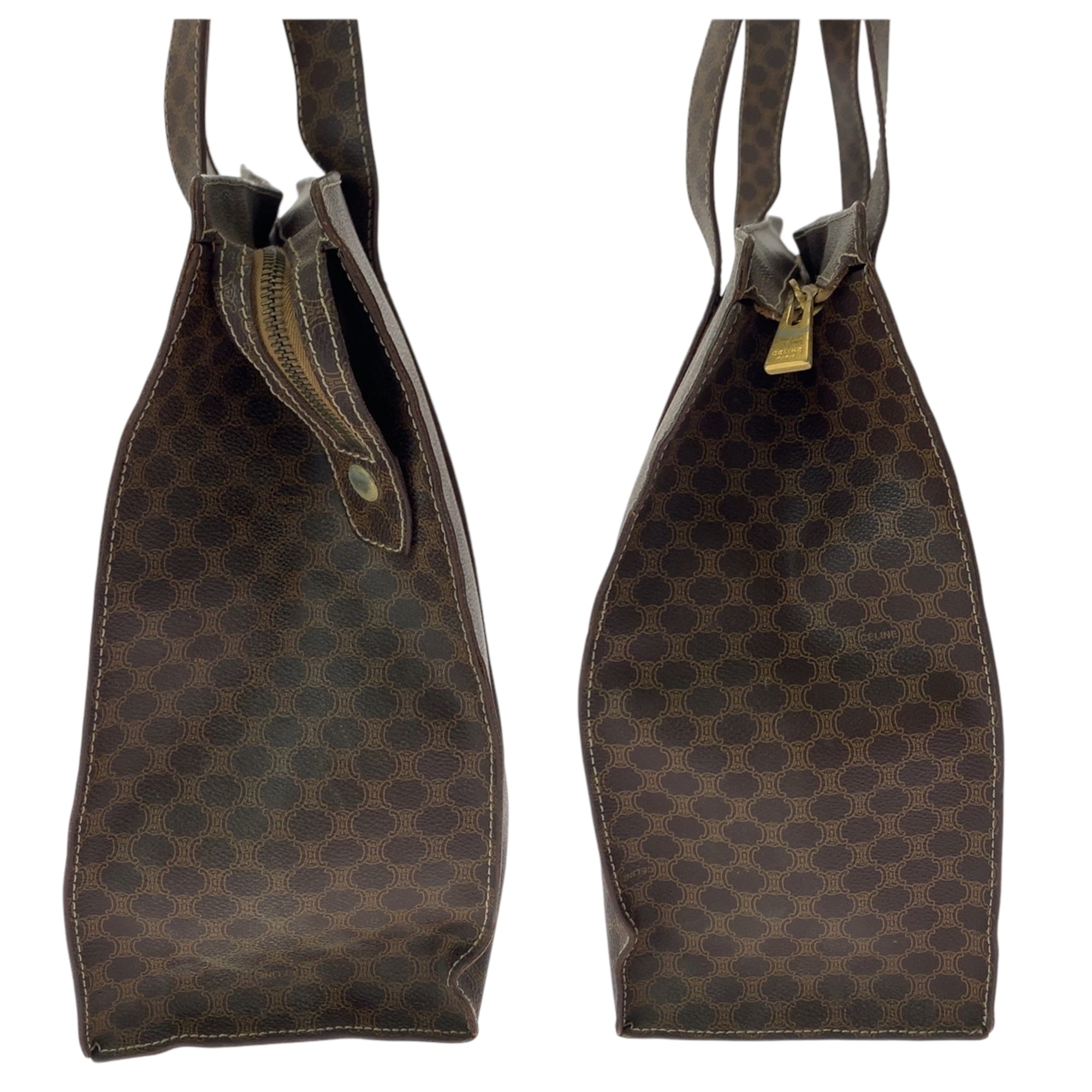 Celine Brown Pvc Shoulder Bag Tote Bag (Pre-Owned)